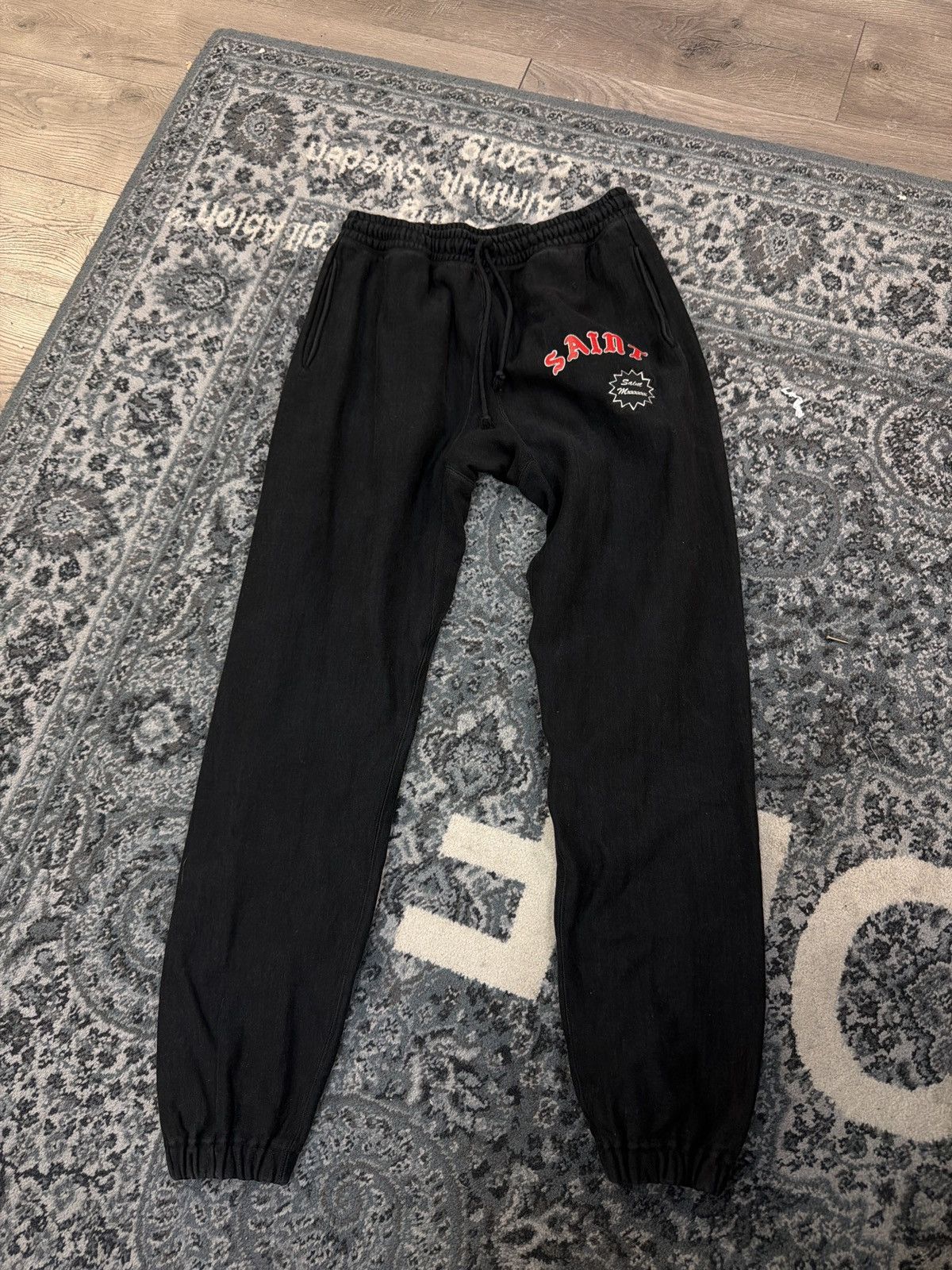 Saint Michael Saint Michael arch logo sweat pant black Size US 32 / EU 48 - 1 Thumbnail