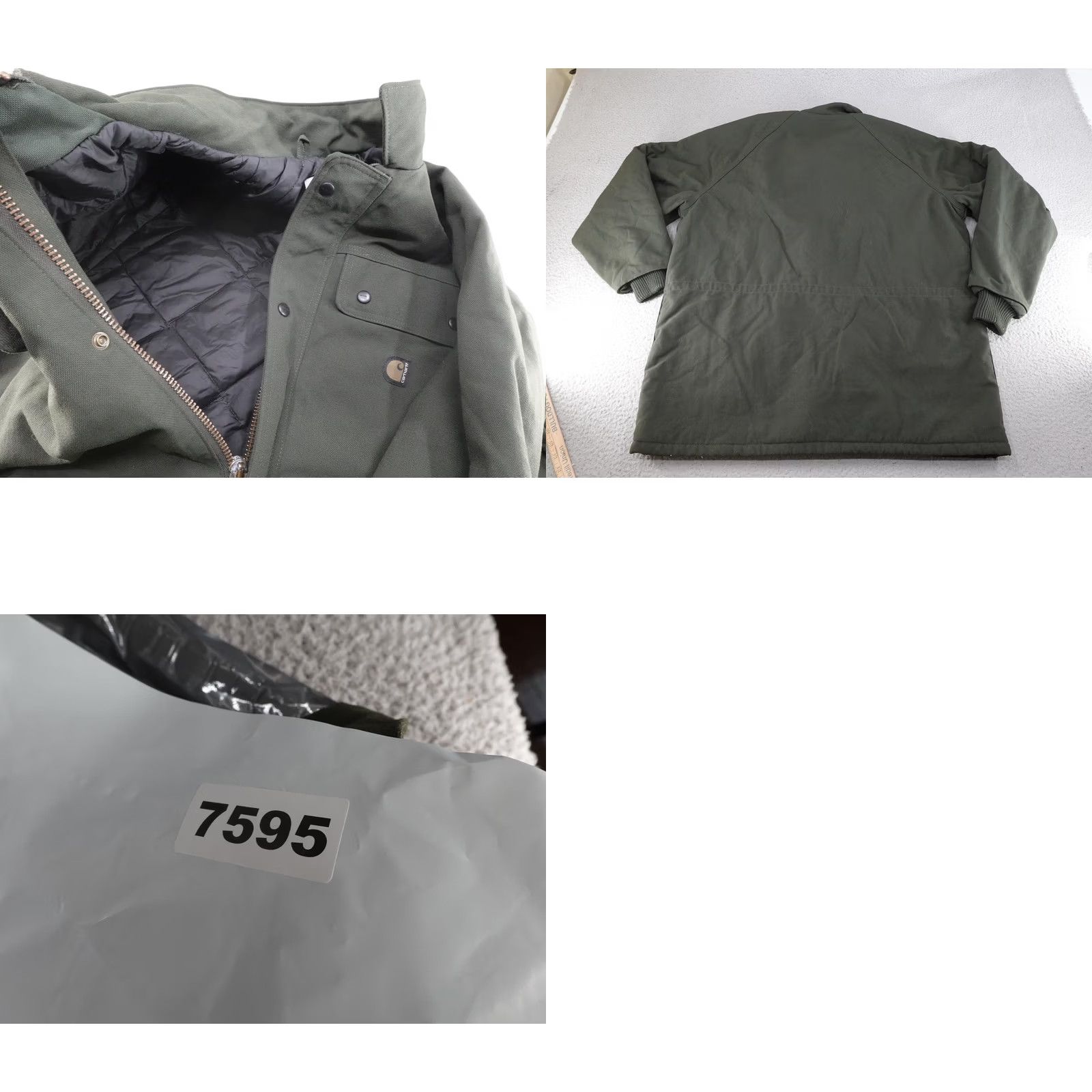 Carhartt VINTAGE Carhartt Jacket Mens L Green Quilted Lined Canvas Workwear Outdoor Coat Size US L / EU 52-54 / 3 - 9 Thumbnail