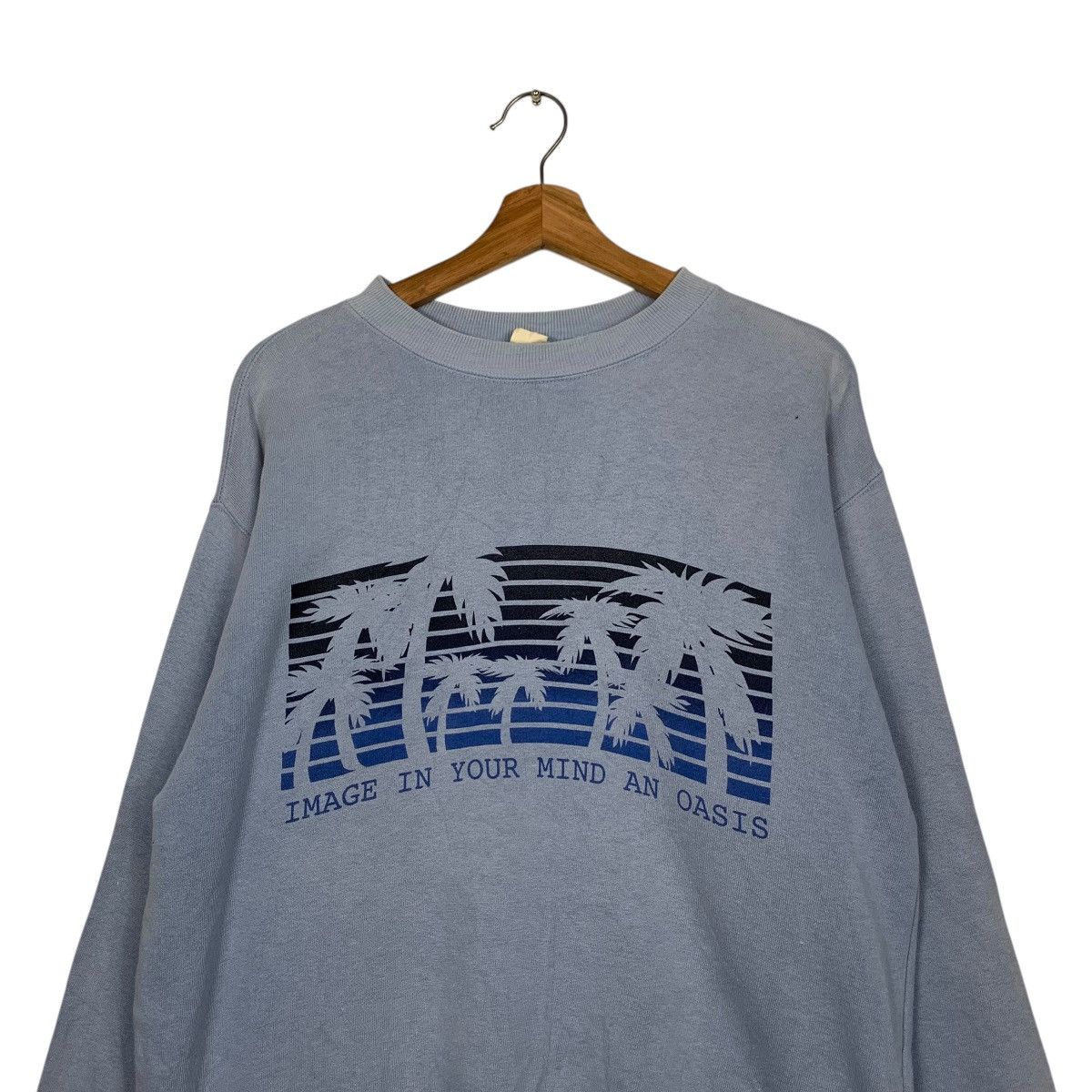 Japanese Brand PLEVO Sportswear Oasis Paradise Graphic Sweatshirt #1583-C71 Size US M / EU 48-50 / 2 - 2 Thumbnail