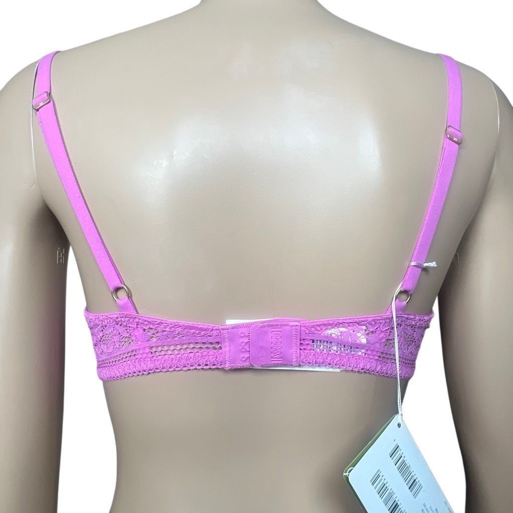 Wolford NWT Wolford Straight Laced Demi Cup Bra 75D 34D Orchid Size ONE SIZE - 10 Thumbnail