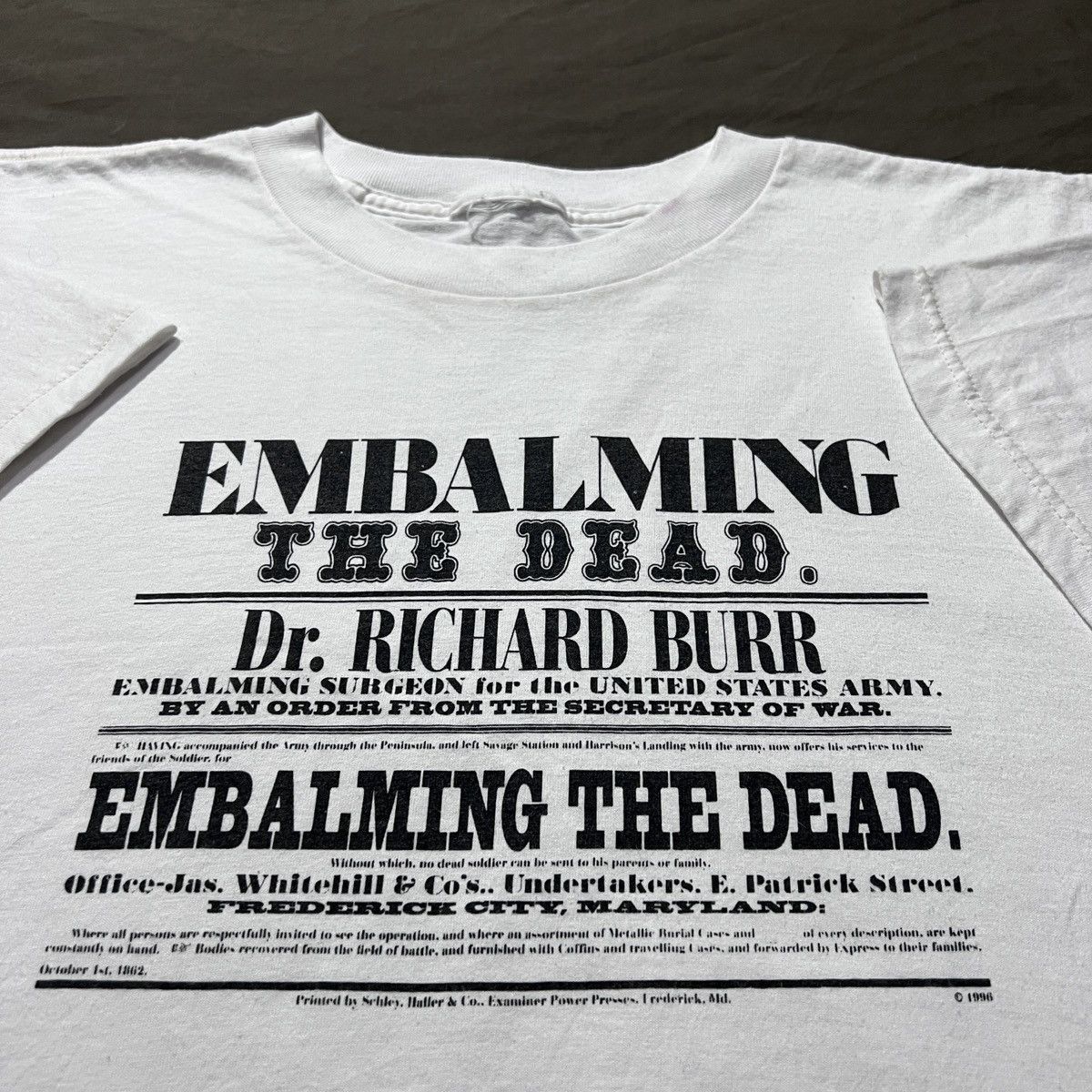 Arts & Science Vintage 90s EMBALMING THE DEAD HISTORY Quote oversized 2XL Size US XXL / EU 58 / 5 - 1 Thumbnail