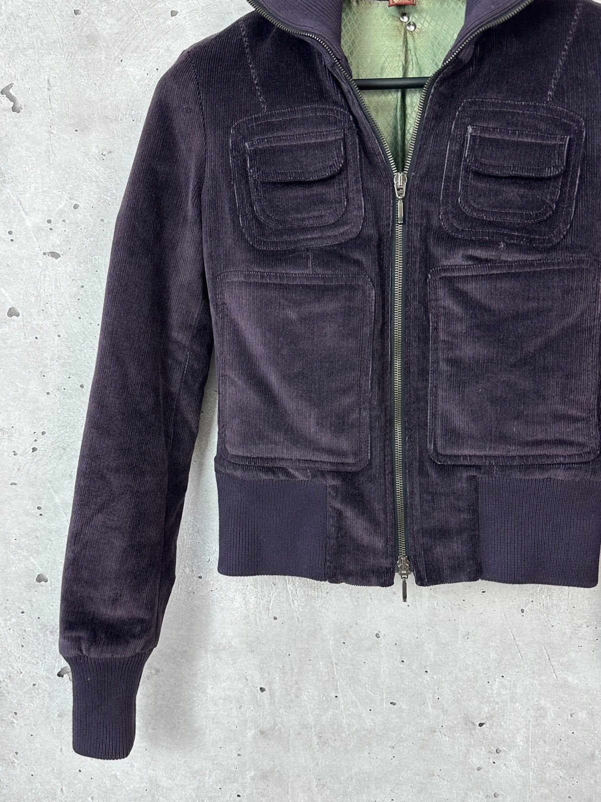 Dondup Dondup Corduroy Eggplant Multipocket Zip Women’s Jacket Size S / US 4 / IT 40 - 3 Thumbnail