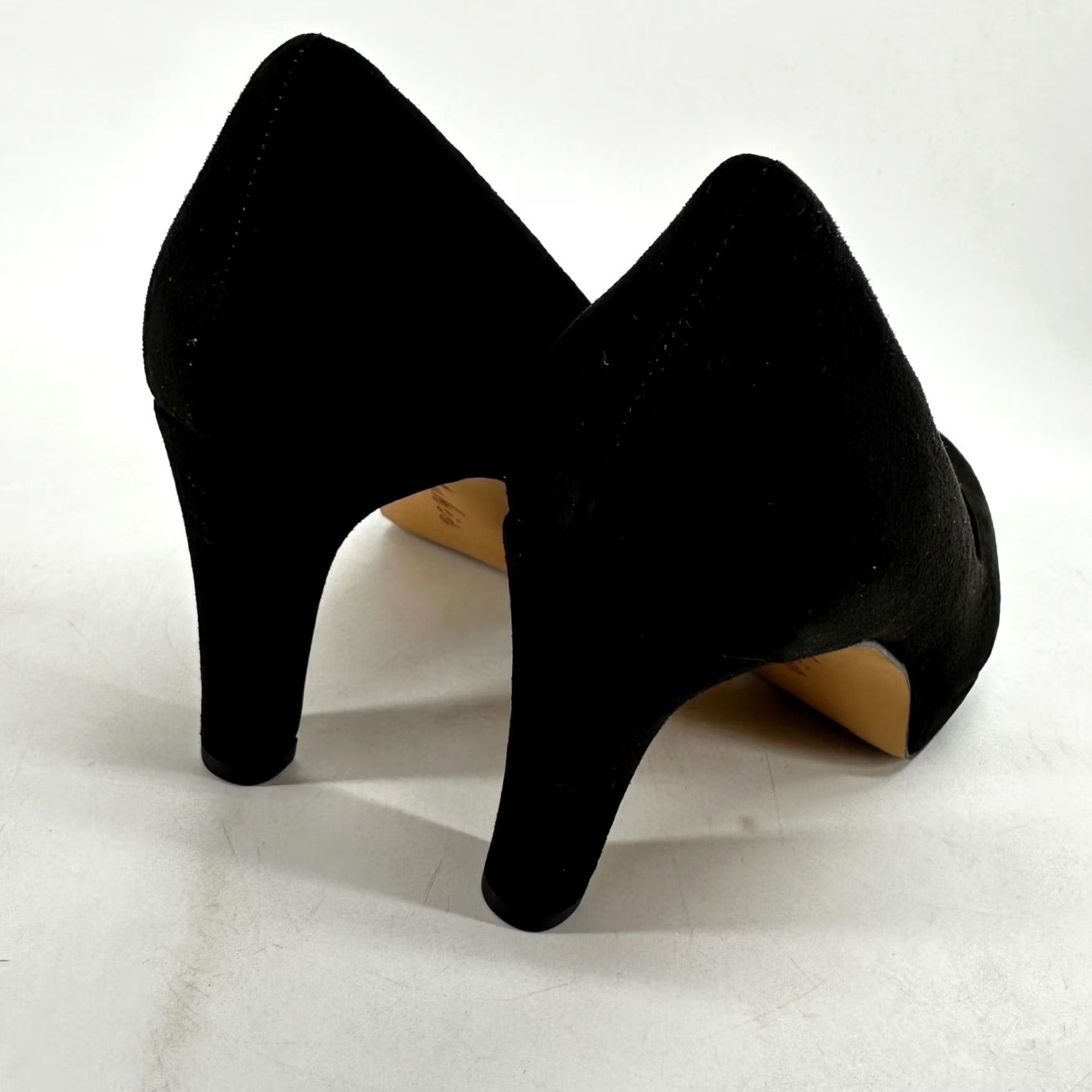Vintage Ankis Platform Pump Heels Black Women's Size 6 Suede Slip On Round Toe Shoes Pumps Stiletto Casual Classic Women Size US 4 / IT 34 - 5 Thumbnail