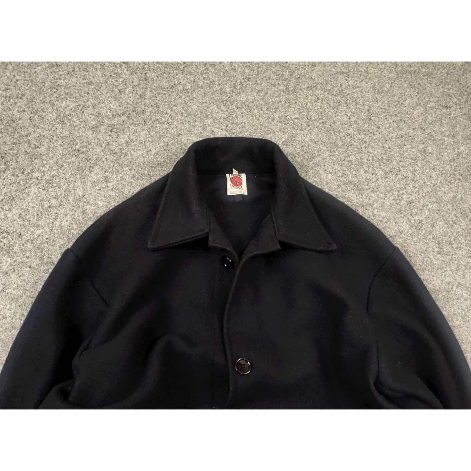 Gloverall VINTAGE Lancashire overall Jacket Men's XL Black Wool Heavy Work Jacket Size US 36 / EU 52 - 5 Thumbnail