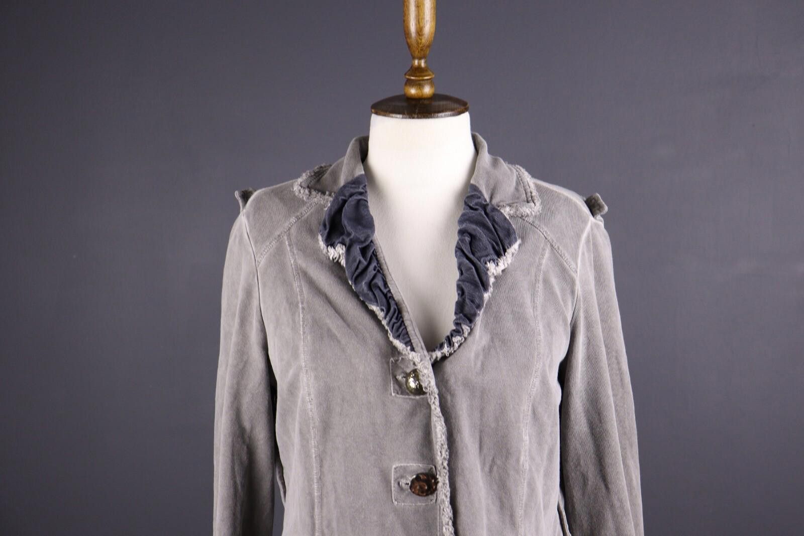 Other Bottega by Elisa Cvaletti Gray Blazer Jacket Size L Size L / US 10 / IT 46 - 2 Thumbnail