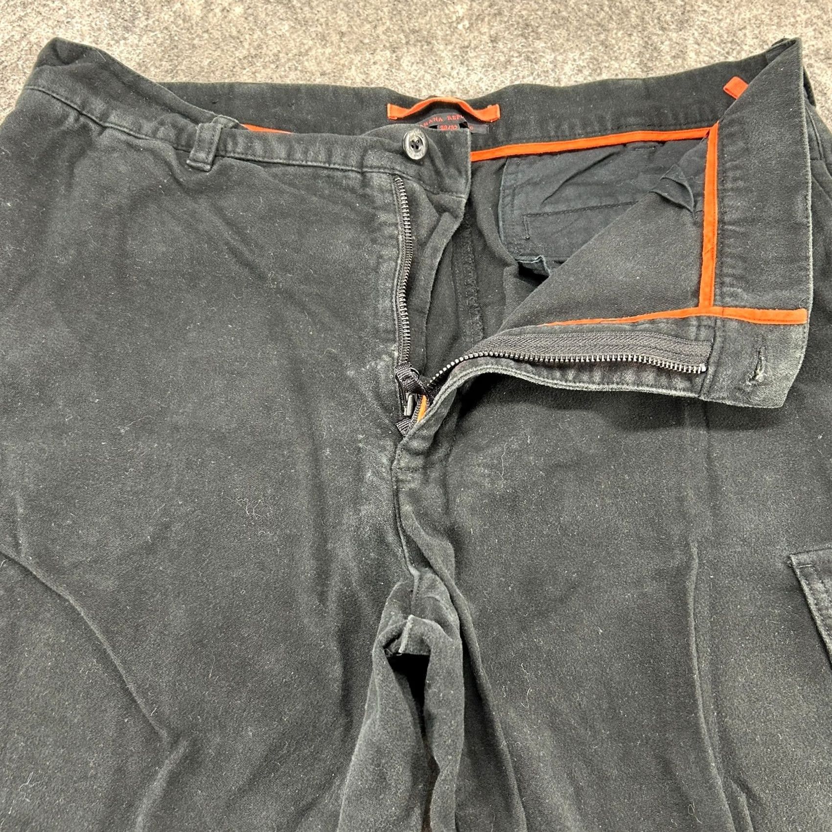 Banana Republic Banana Republic Pants Mens 38x32 Black Cargo Relaxed Fit Cotton Linen City 90s Mens Size US 38 / EU 54 - 2 Thumbnail