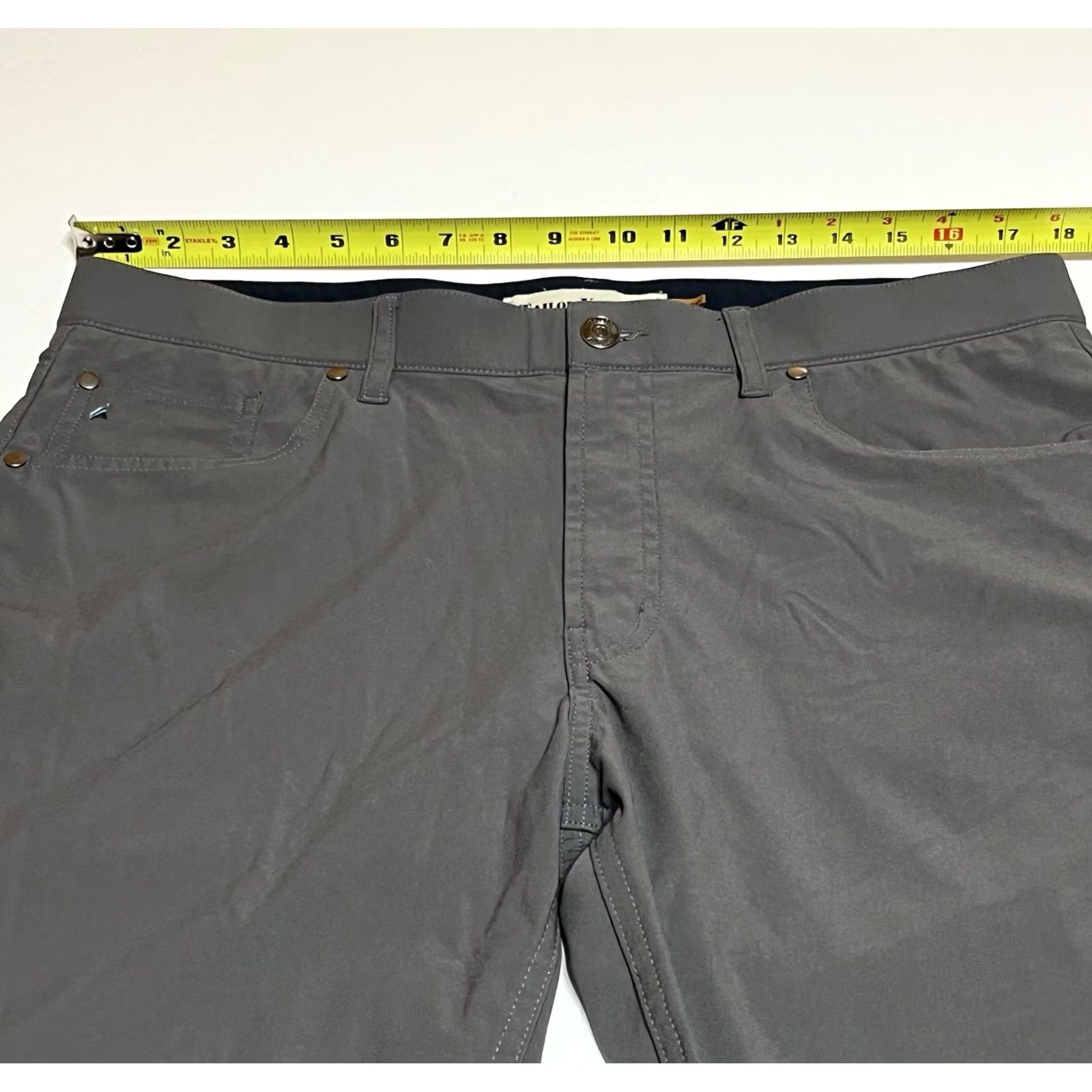 Vintage Tailor Vintage Mens Canaan Slim Fit Stretch Pants Gray 36x29 Slim Chino Flat Front Zip Modern Straight Inseam 29 Size US 36 / EU 52 - 3 Thumbnail