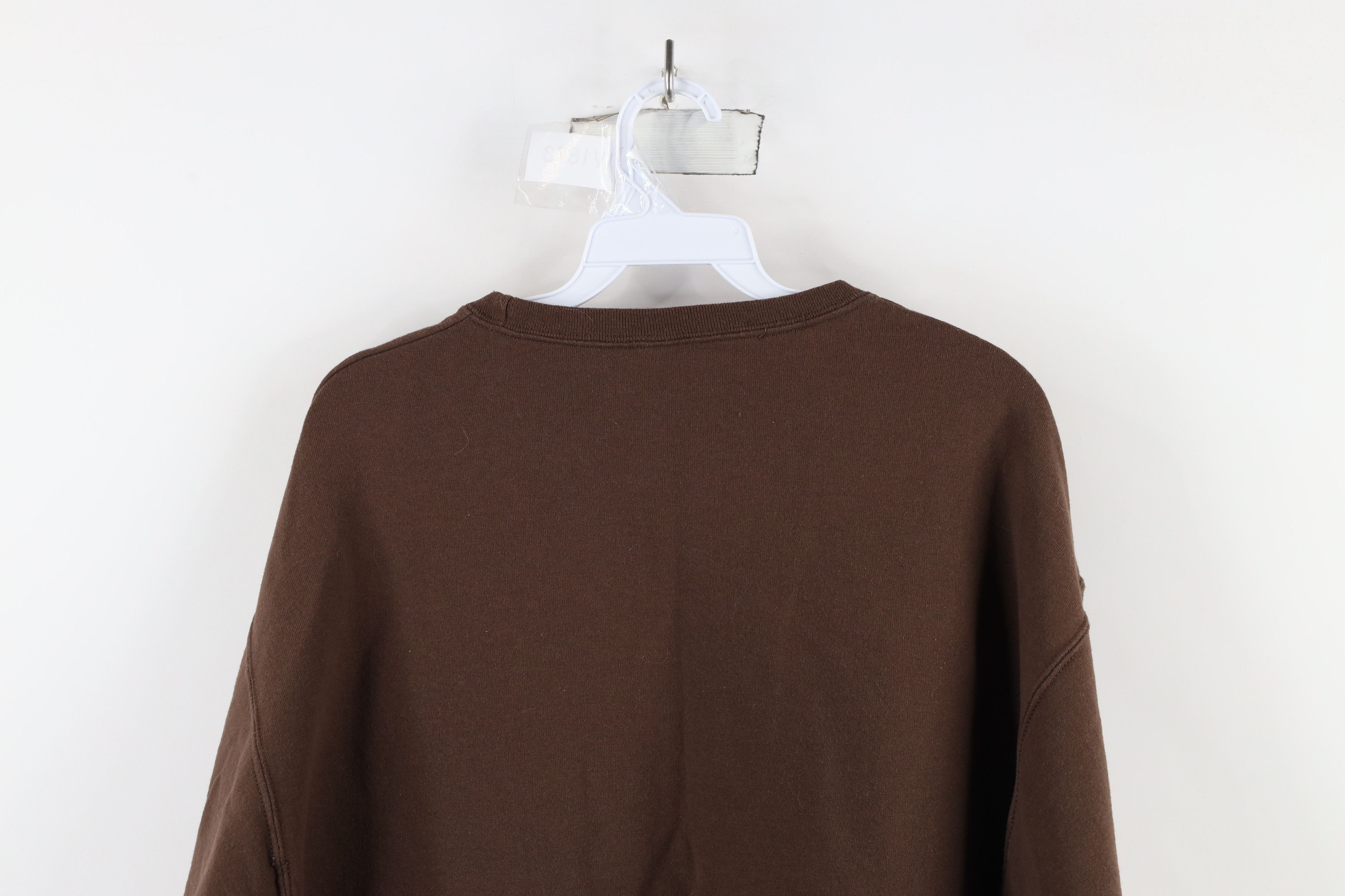 Vintage Vintage 90s Streetwear Flowers Pumpkin Sweatshirt Brown Size L / US 10 / IT 46 - 10 Thumbnail