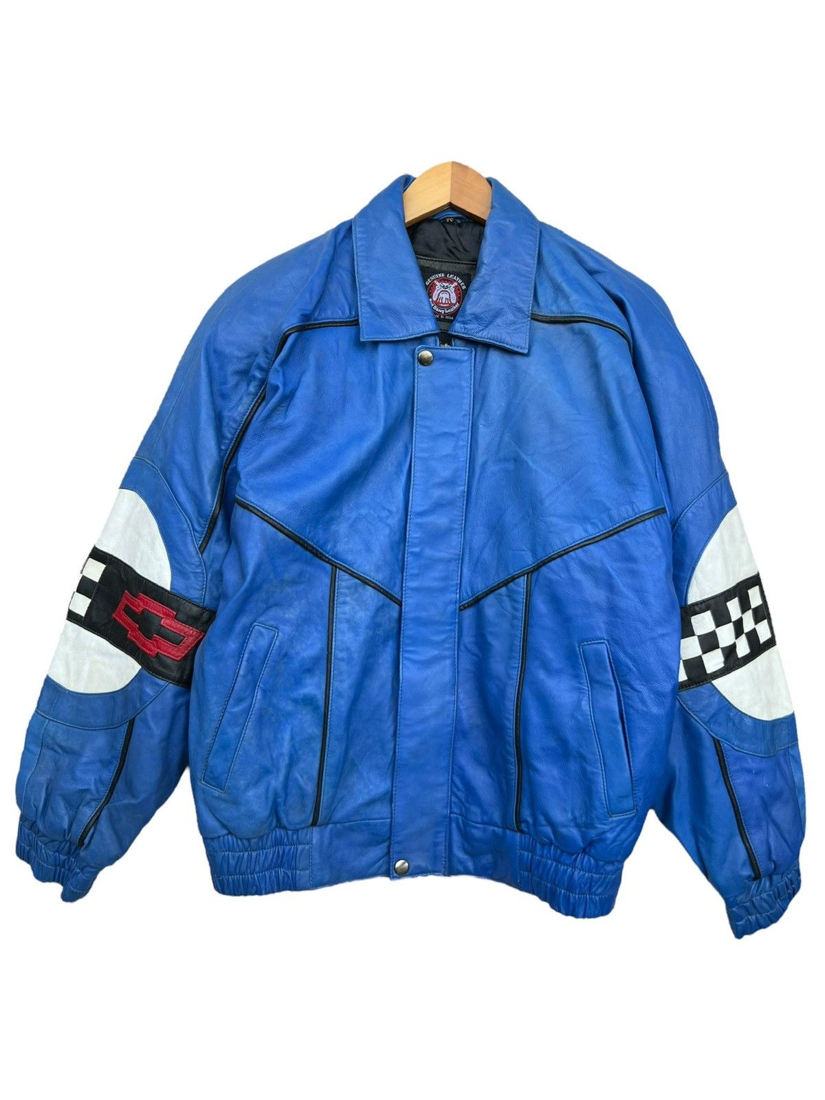 Vintage Vintage Covernett Racing Spellout Baggy Leather Jacket Size US M / EU 48-50 / 2 - 7 Thumbnail