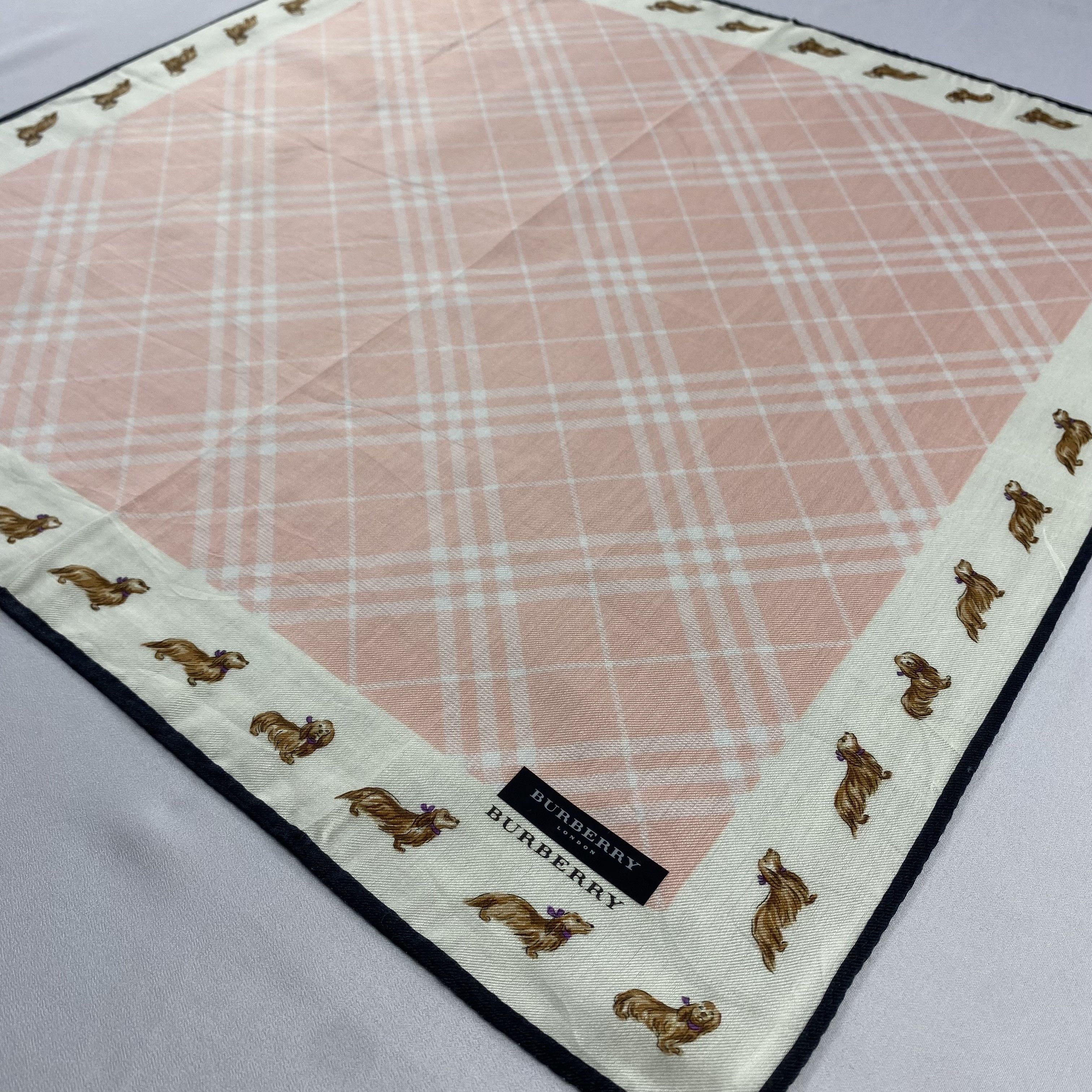 Burberry × Vintage NWT Burberry Handkerchief / Neckerchief / Bandana-P852 Size ONE SIZE - 2 Thumbnail