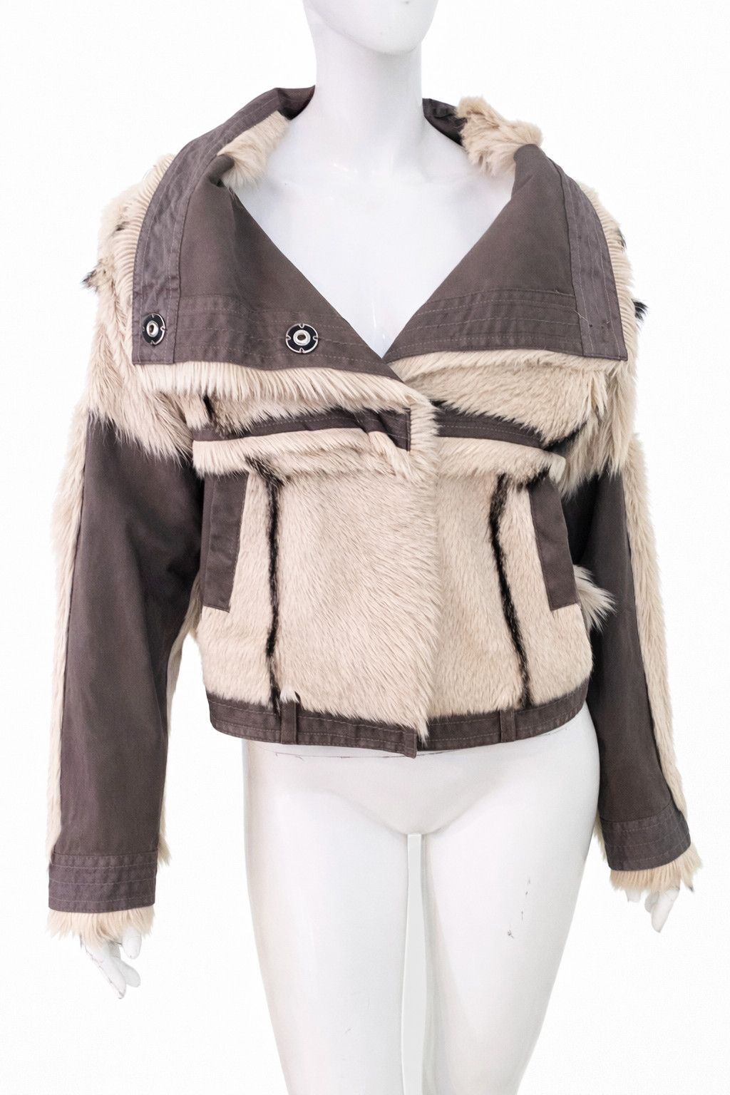 Marithe + Francois Girbaud Marithé François Girbaud Goat Fur Leather Metal Jacket Coat Size S / US 4 / IT 40 - 5 Thumbnail