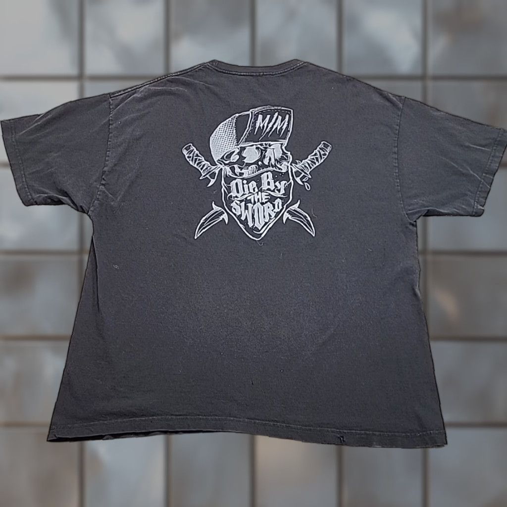 Metal Mulisha VINTAGE Metal Mulisha Die By The Sword Graphic T Shirt Mens 2XL Black Short Sleeve Biker Size US XXL / EU 58 / 5 - 1 Thumbnail