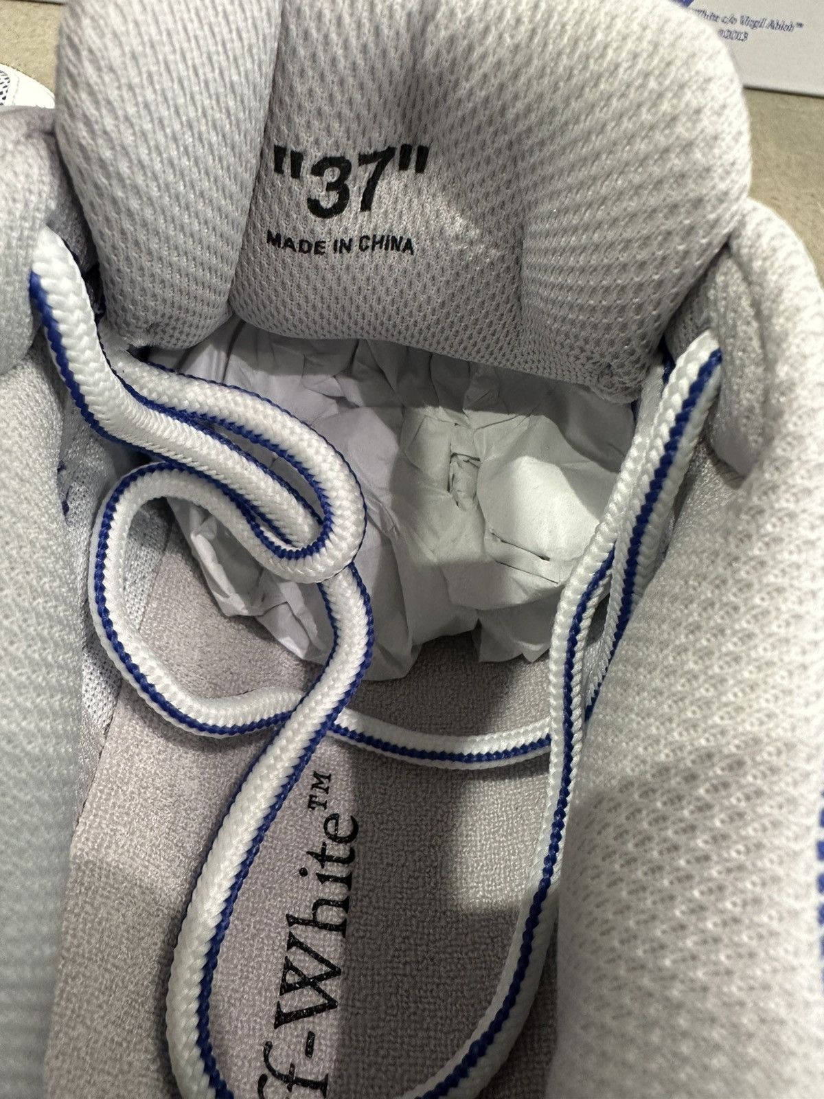 Off-White OFF-WHITE - Be Right Back Sneakers White Blue Size US 7 / IT 37 - 6 Thumbnail