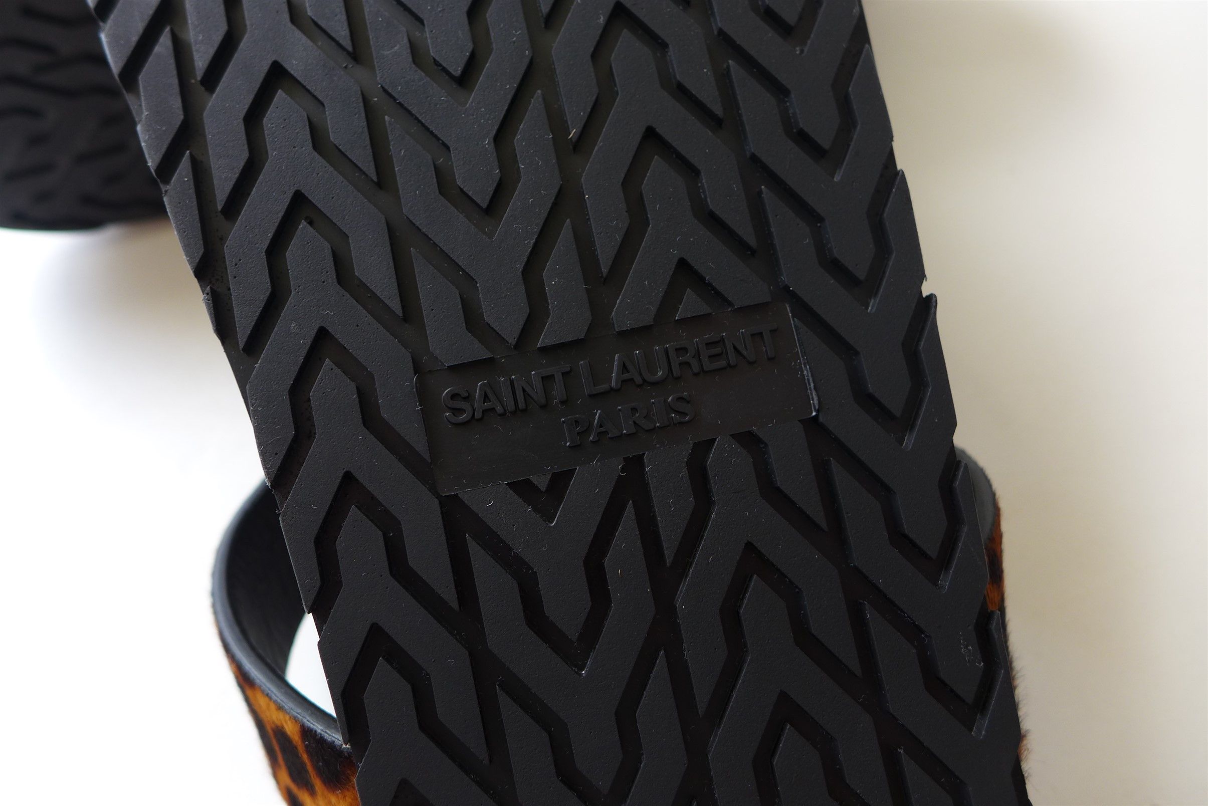 Saint Laurent Paris Saint Laurent Jimmy Sandals - Leopard Print Calf Fur Size US 11 / EU 44 - 14 Thumbnail