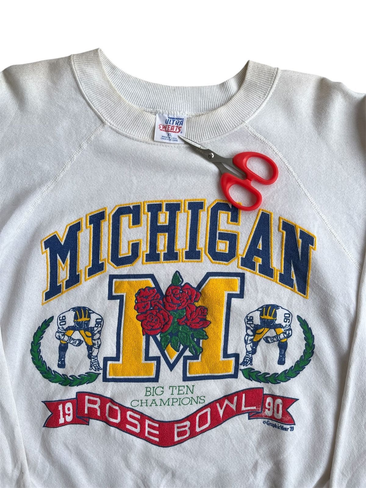 Vintage 1989 Michigan Rose Bowl Sweatshirt Size US XL / EU 56 / 4 - 3 Thumbnail