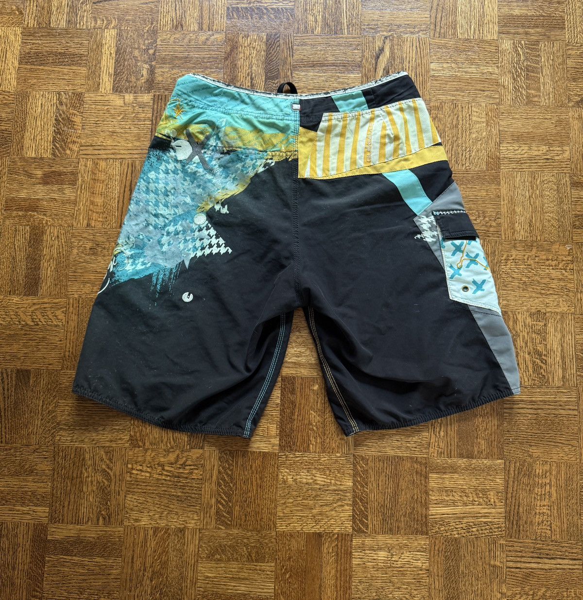 Quiksilver Vintage Y2K Quiksilver AOP Board Shorts Size US 32 / EU 48 - 2 Thumbnail