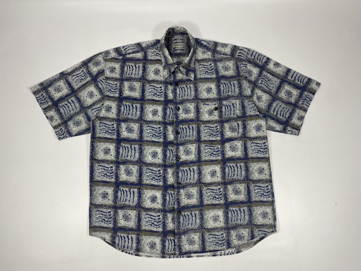 Vintage Vintage 90s Ancient Abstract Crazy Hawaiian Festival Shirt Size US XL / EU 56 / 4 - 10 Thumbnail