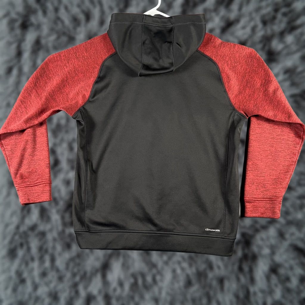 Adidas Adidas Hoodie Mens Large Black Red ClimaWarm Pullover Athletic Sweatshirt Logo Size US L / EU 52-54 / 3 - 1 Thumbnail