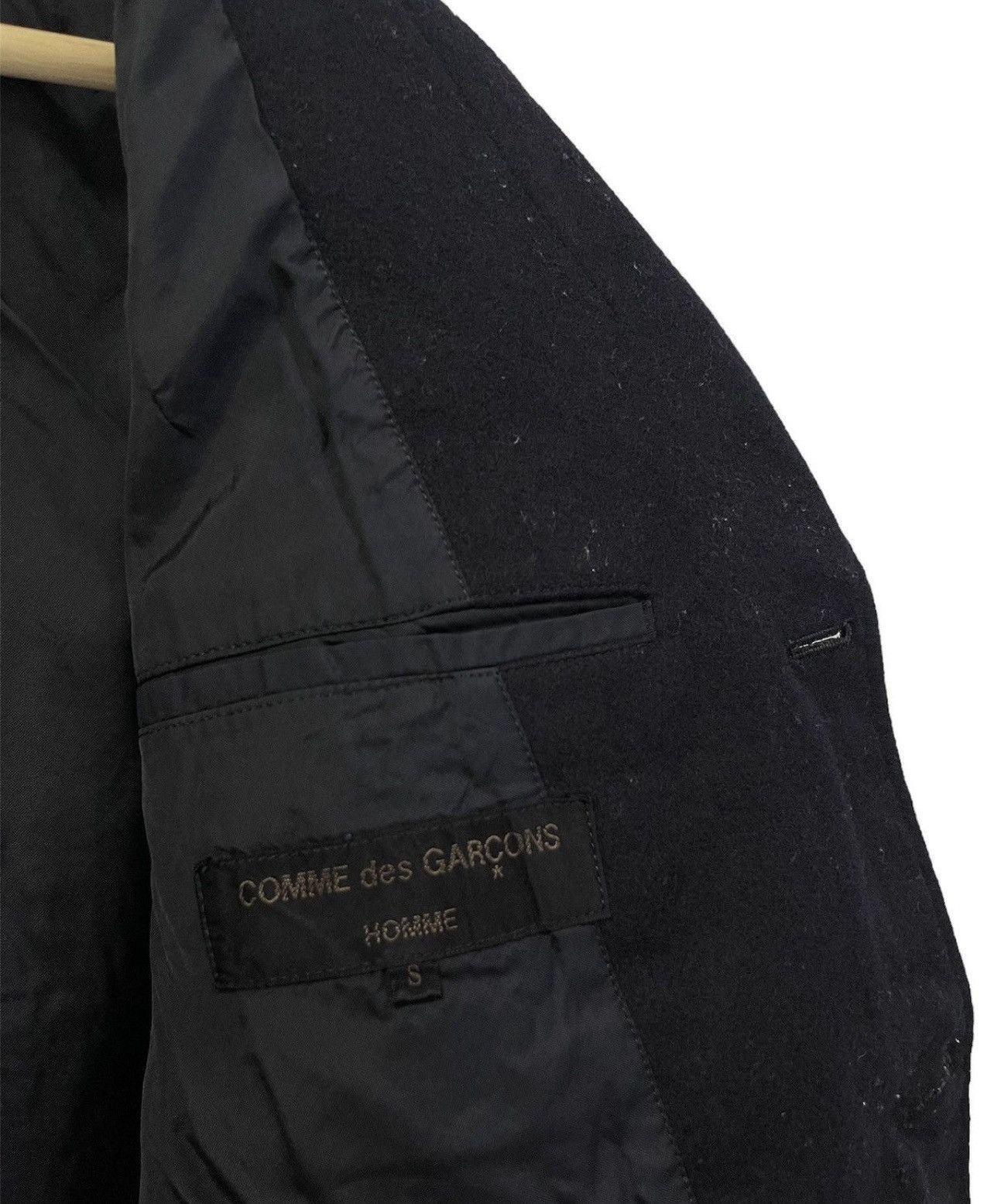 Comme des Garcons AD2001 Comme Des Garcons Homme Wool Coat Jacket Size US S / EU 44-46 / 1 - 8 Thumbnail