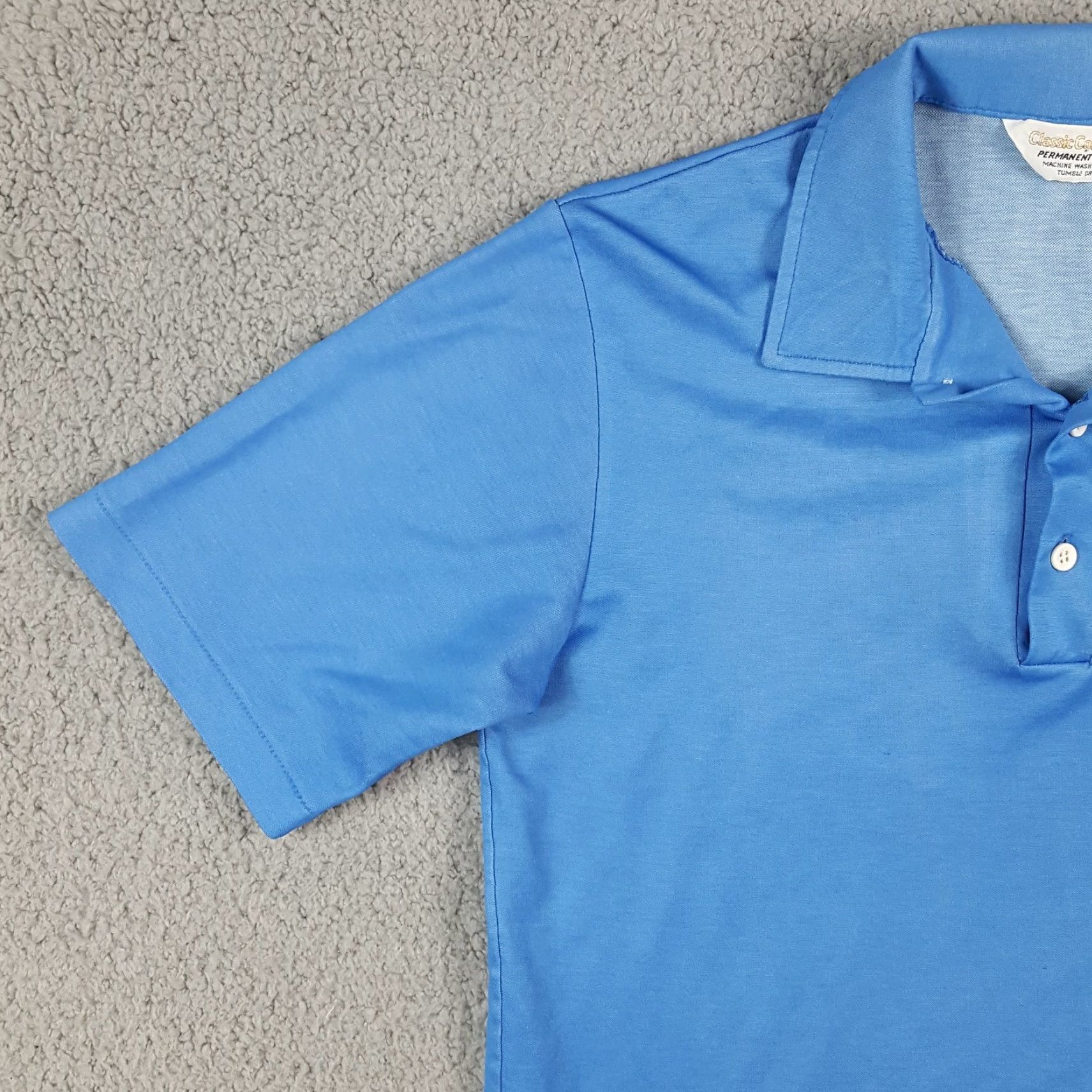Vintage Vintage Classic Collection Polo Shirt Men Blue Button Collared Short Sleeve 70s 80s Preppy Cotton Polyester Size M Size US M / EU 48-50 / 2 - 4 Thumbnail
