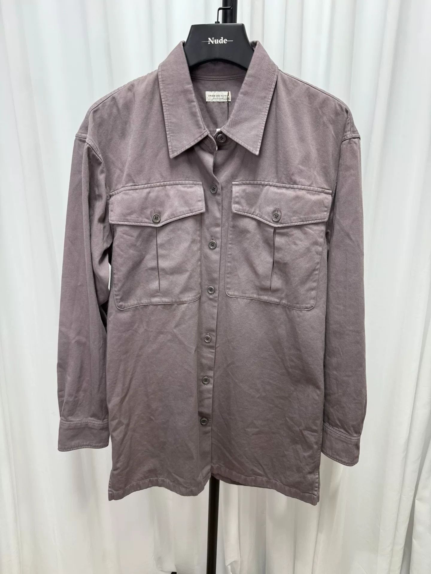 Dries Van Noten Lavender Oversized Utility Jacket Size US XS / EU 42 / 0 - 1 Thumbnail