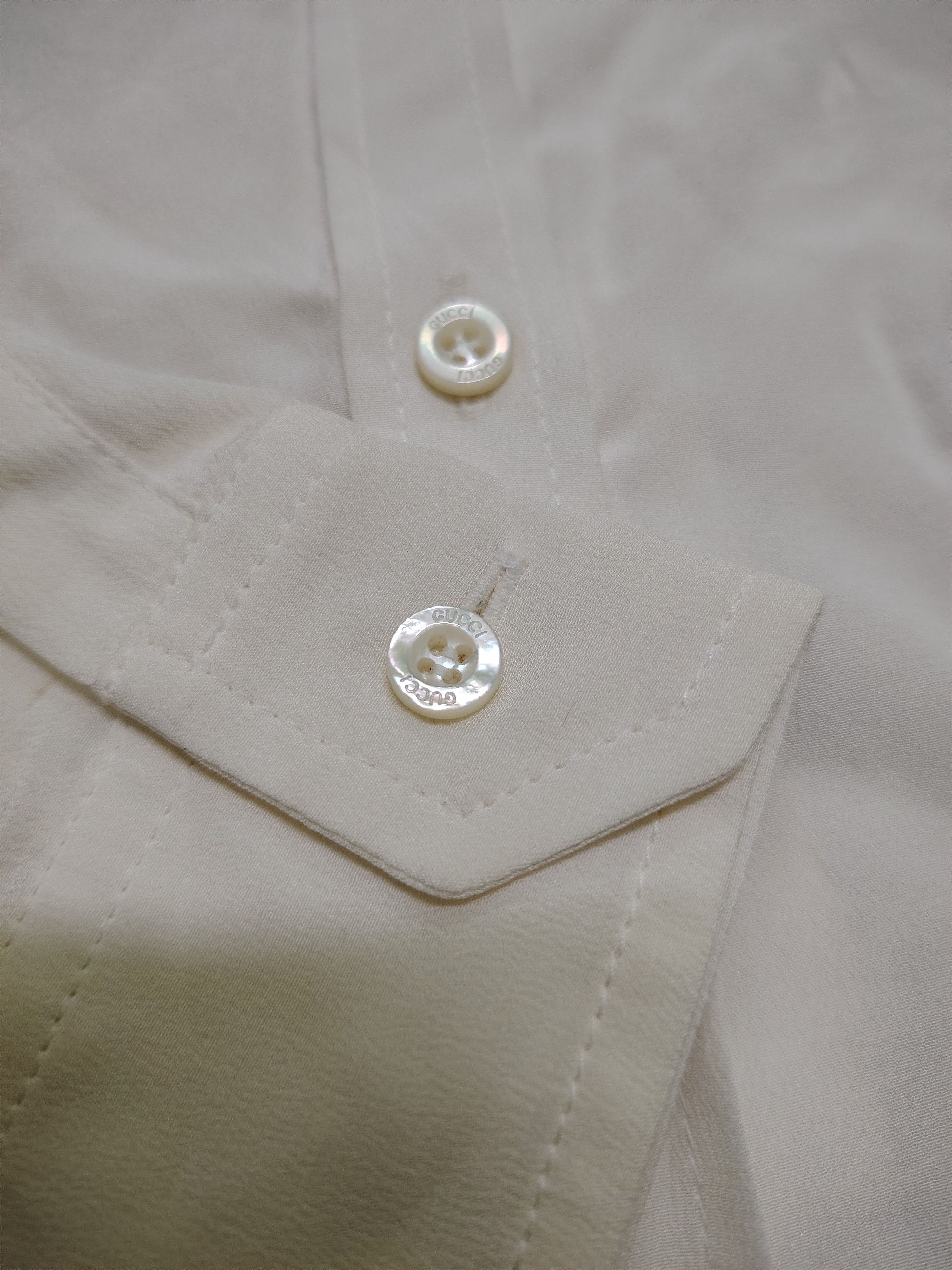 Gucci Gucci Uniform Silk Button Up Shirt | 38 Size XS / US 0-2 / IT 36-38 - 3 Thumbnail