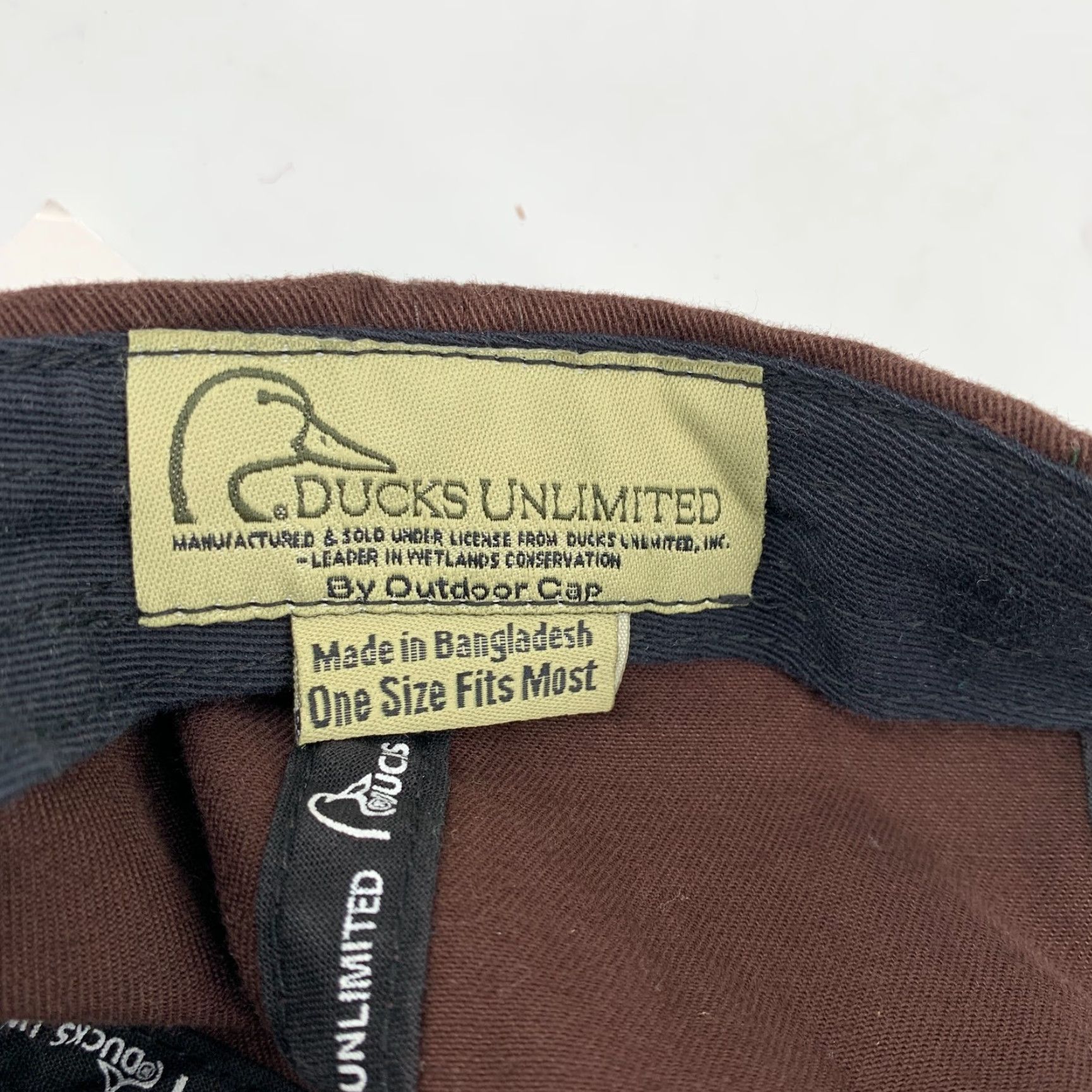 Vintage Ducks Unlimited Baseball Cap Men's Brown Adjustable Strap One Size NWT Cap Outdoor Casual Hat Size ONE SIZE - 7 Thumbnail