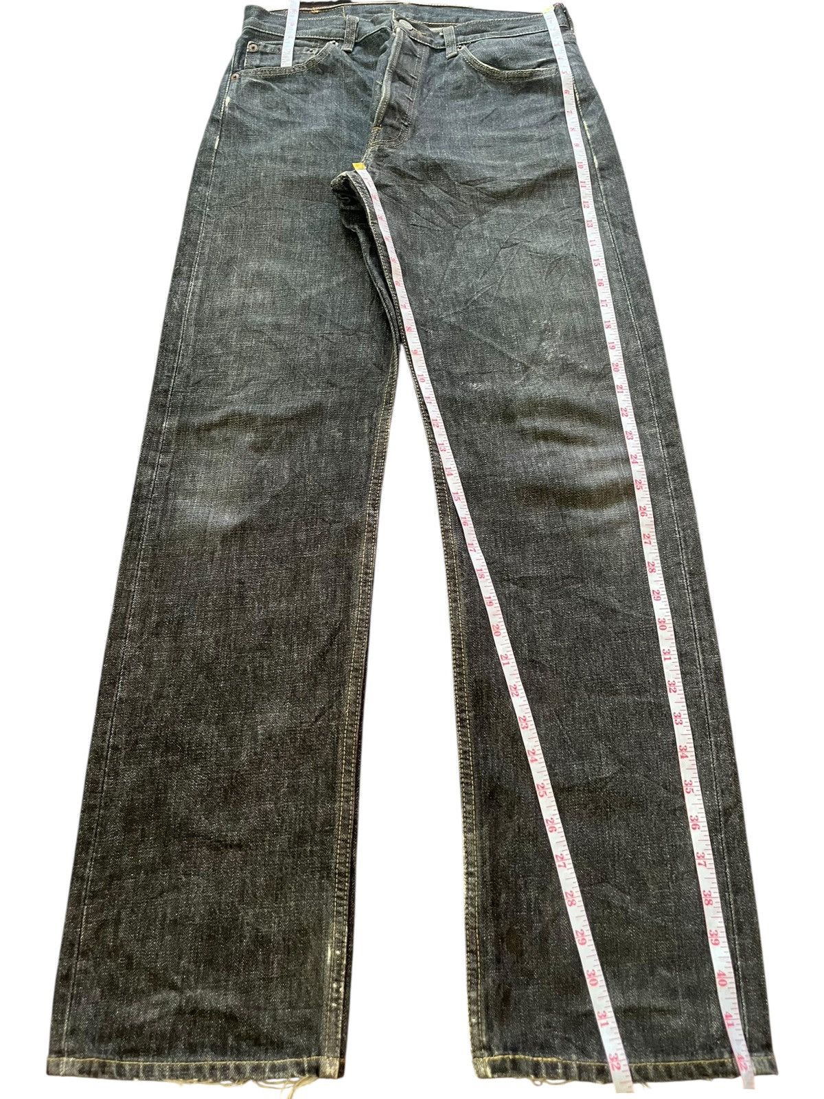 Levi's Vintage 90s Levis 501 Black Distressed Loose Jeans Size US 30 / EU 46 - 7 Thumbnail