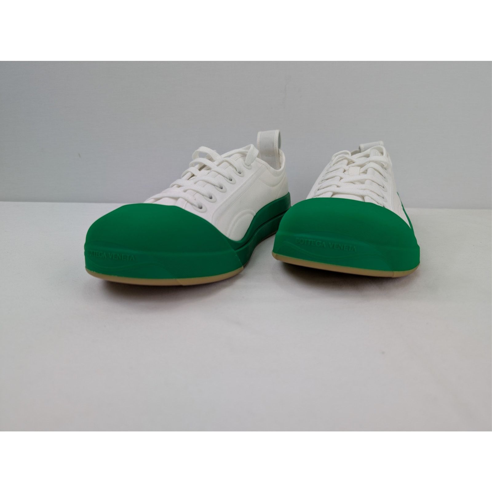 Bottega Veneta o1rshd1 Canvas Vulcan Low top Sneaker Optic White/Parakeet Size US 8 / EU 41 - 7 Thumbnail