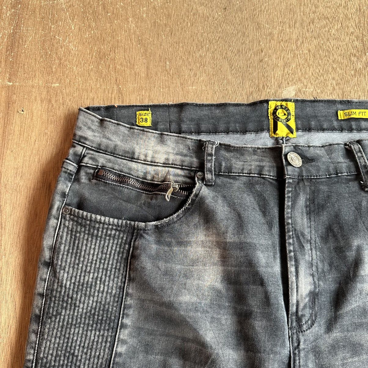 Japanese Brand W38 UBUNTU JAPAN MULTIZIPPER JEANS VINTAGE CROPPED PANT Size US 38 / EU 54 - 2 Thumbnail