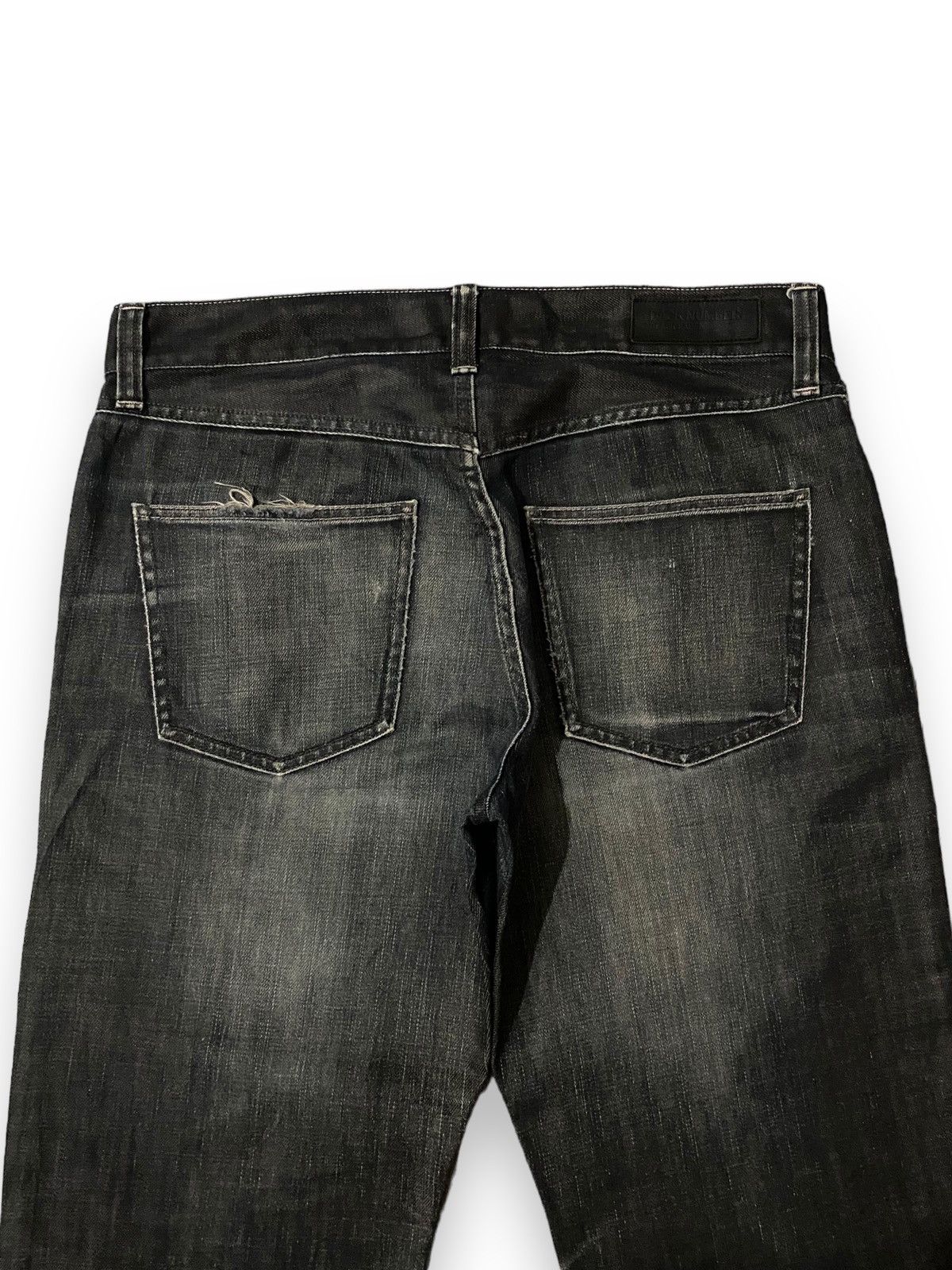 Japanese Brand Vintage Japan Back Number Black Wash Distressed Jeans Denim Size US 35 - 8 Thumbnail