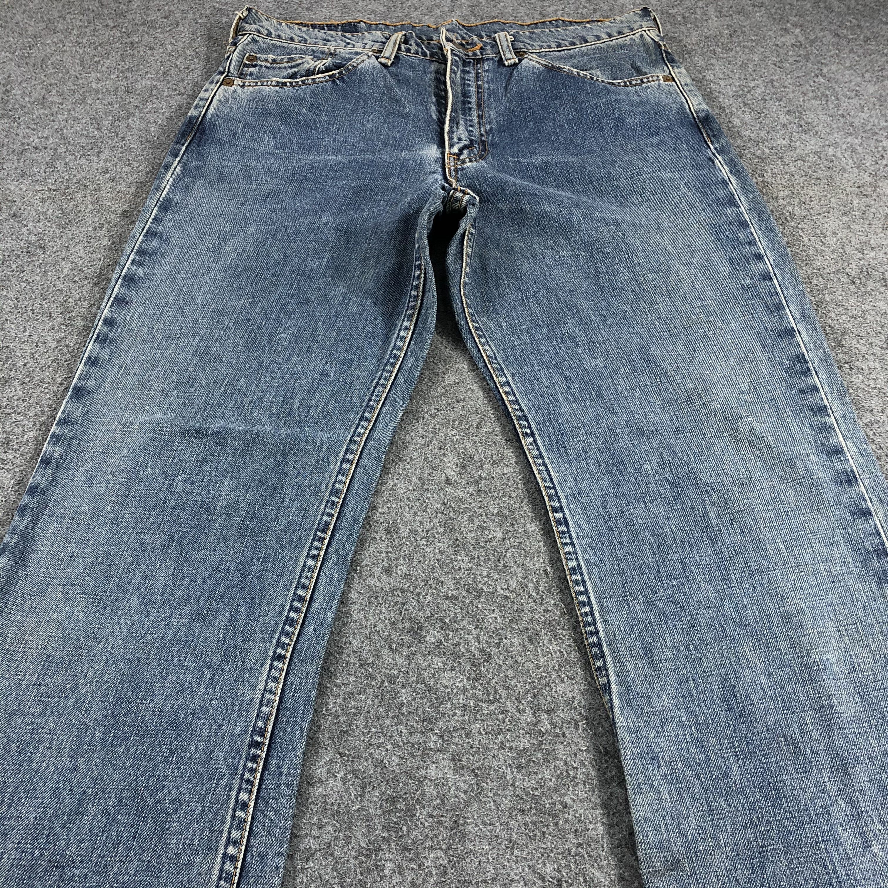 Levi's Vintage 90s Levis 517 Jeans Faded Blue Flare Denim KJ497 Size US 32 / EU 48 - 3 Thumbnail
