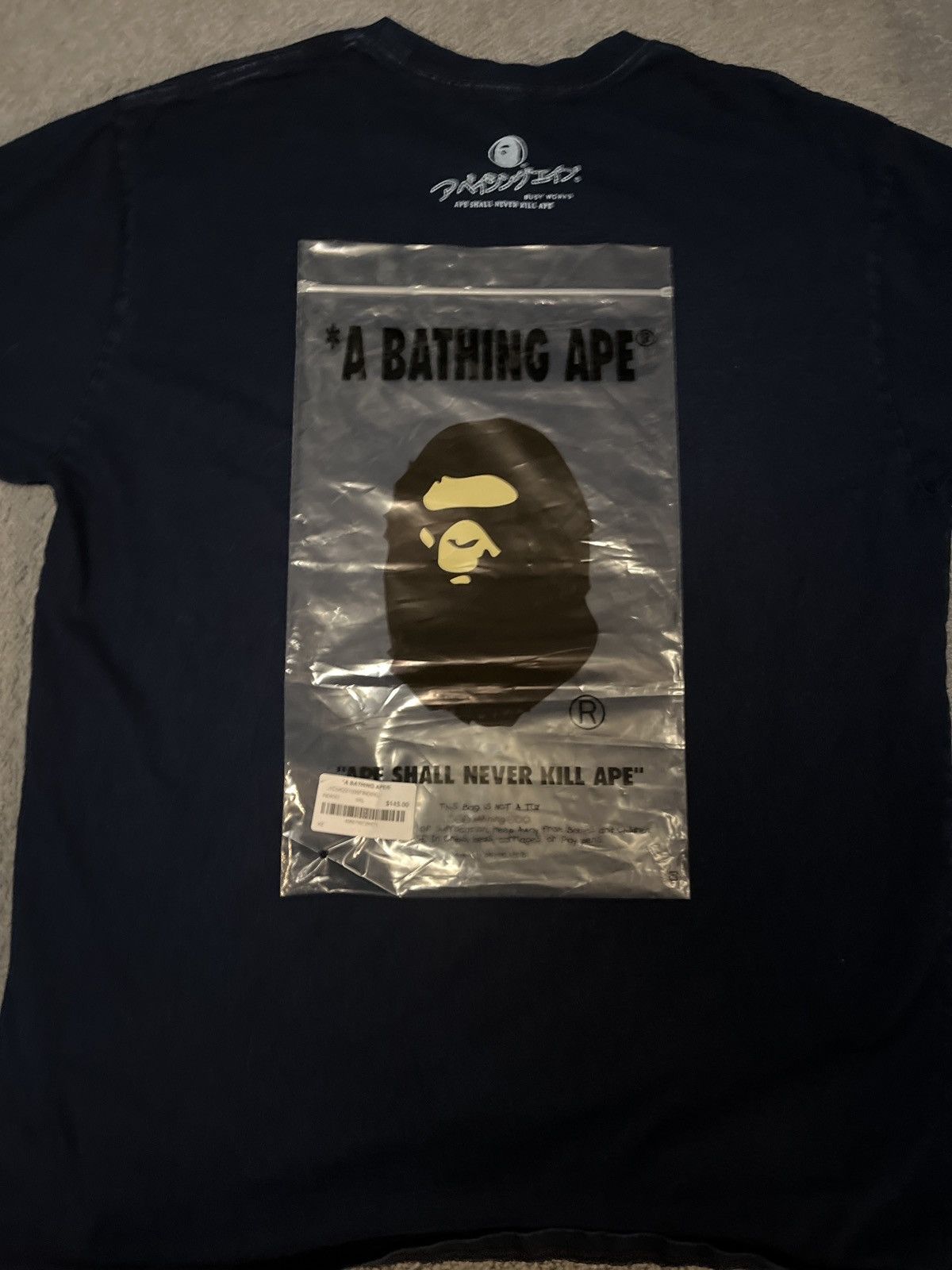 Bape BAPE Ape Head Bapesta Indigo T-shirt Size US XL / EU 56 / 4 - 4 Thumbnail