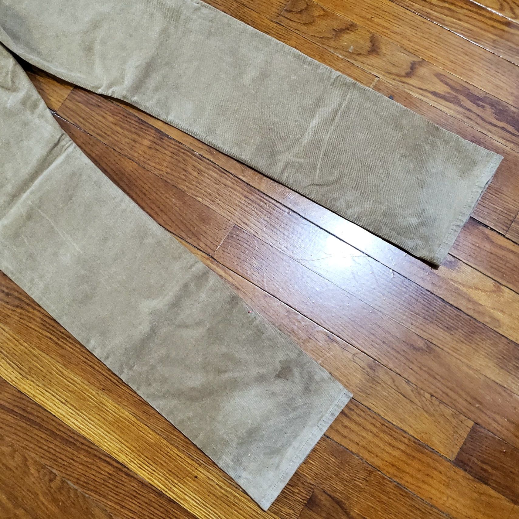 VINTAGE AG Adriano Goldschmied The Everett Jeans Pants Mens 30x34 Slim Straight USA Made Corduroy Brown 5-Pocket Style