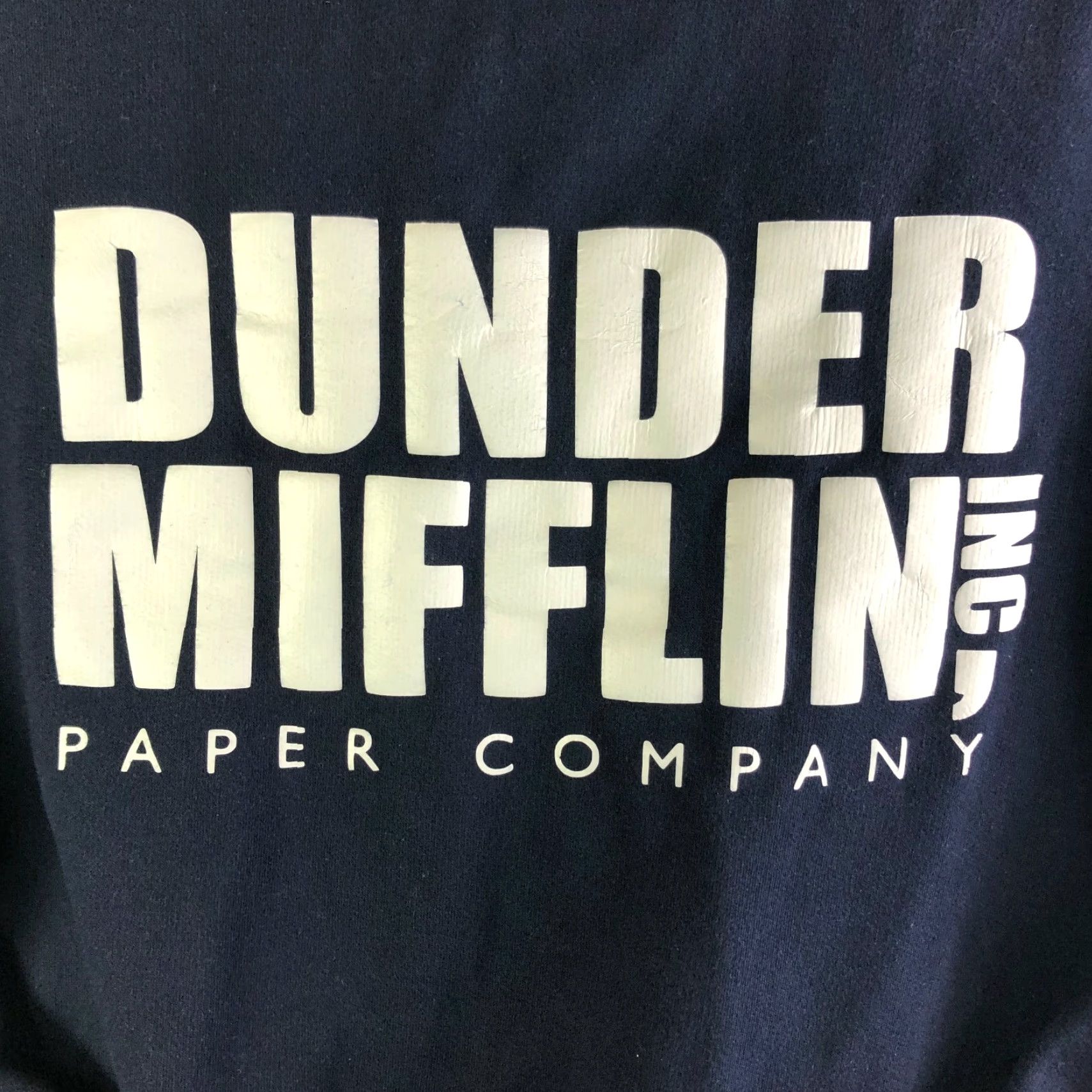 Vintage Dunder Mifflin Paper Company Blue Long Sleeve Hoodie W Pockets Mens Small Size US L / EU 52-54 / 3 - 2 Thumbnail