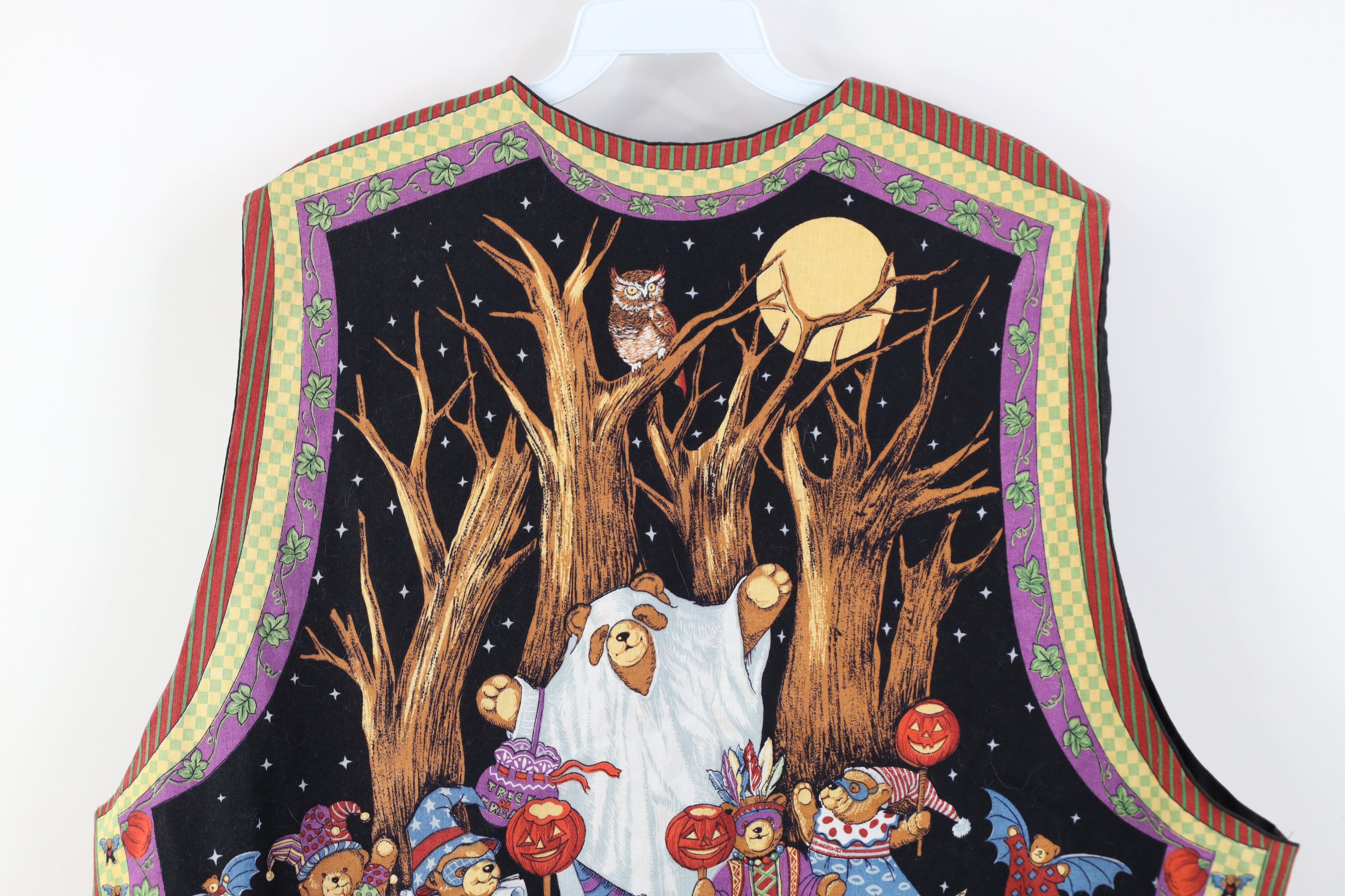 Vintage Vintage 90s Streetwear Halloween Pumpkin Witch Vest Jacket Size XL / US 12-14 / IT 48-50 - 13 Thumbnail