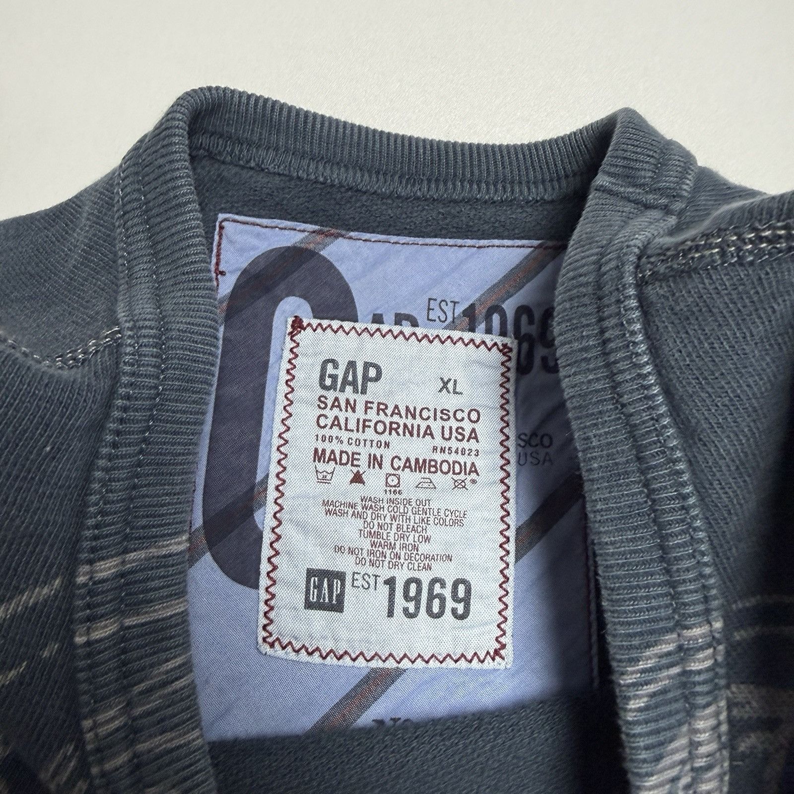 Gap Vintage Gap Round Neck Sweatshirt Mens XL Blue Eagle & Wind Size US XL / EU 56 / 4 - 7 Thumbnail