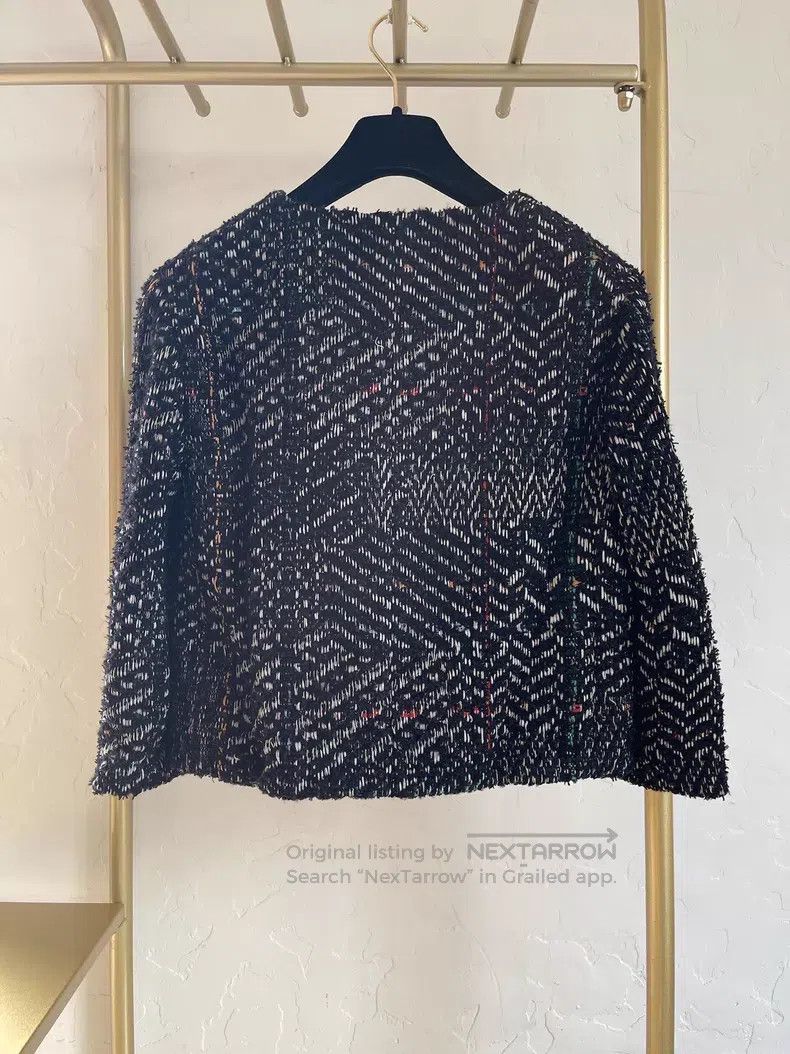 Chanel Chanel 23b black tweed knitted jacket Size S / US 4 / IT 40 - 2 Thumbnail