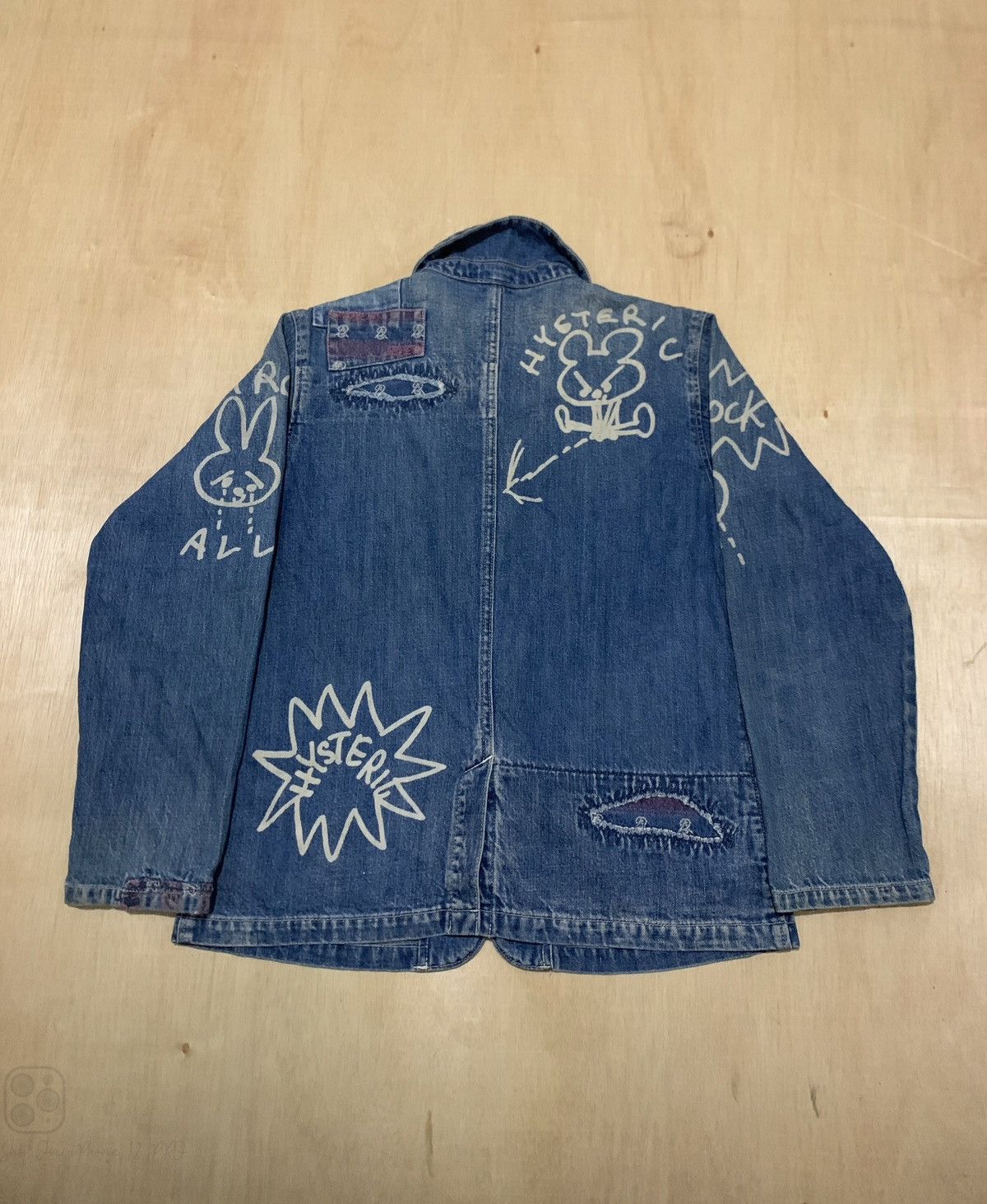 Hysteric Glamour × Japanese Brand Vintage Hysteric Glamour Distressed Denim Jakcet Size ONE SIZE - 3 Thumbnail