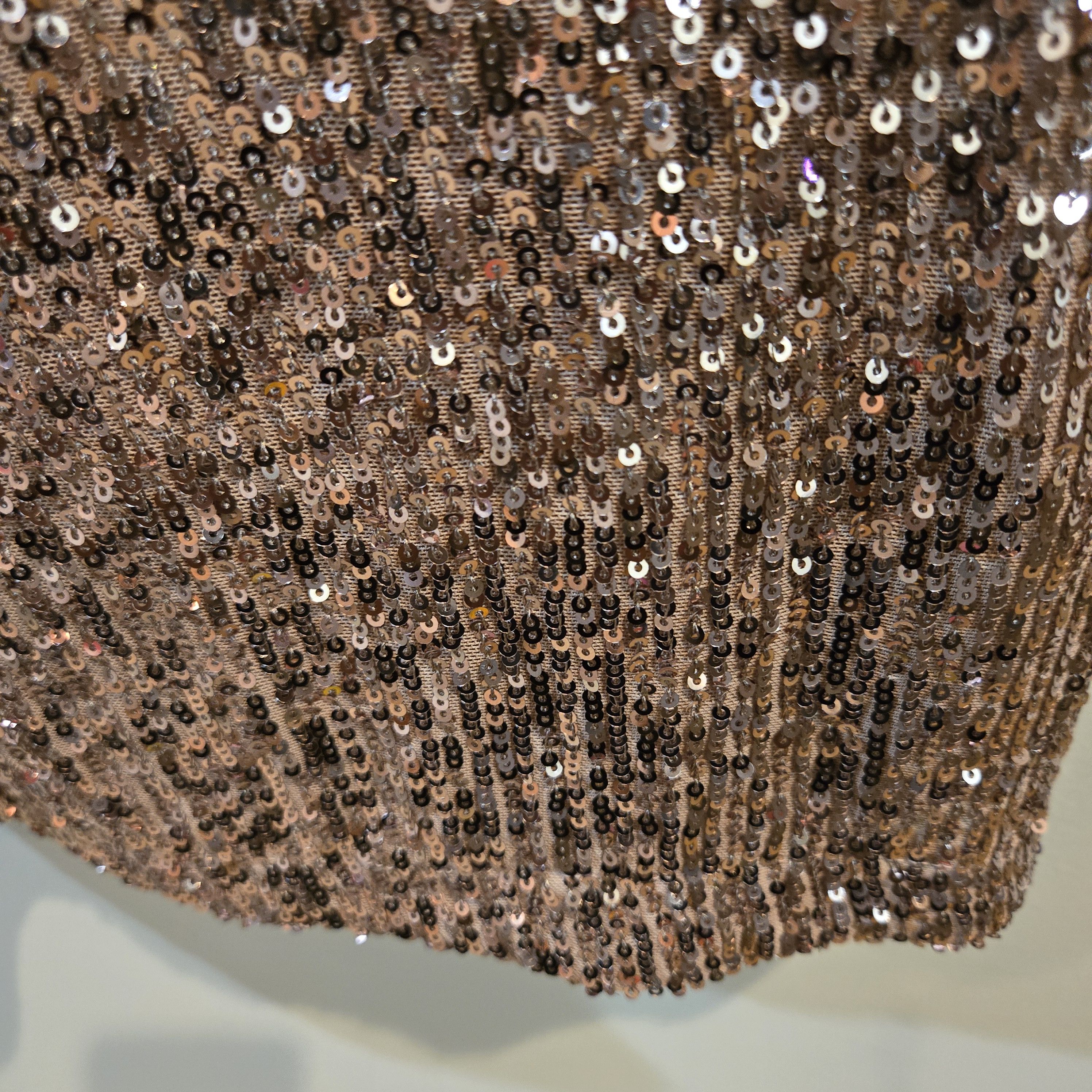 Other Eliza J Cocktail Sequin Mini Dress~ Rose Gold Balloon Sleeve Size M / US 6-8 / IT 42-44 - 9 Thumbnail