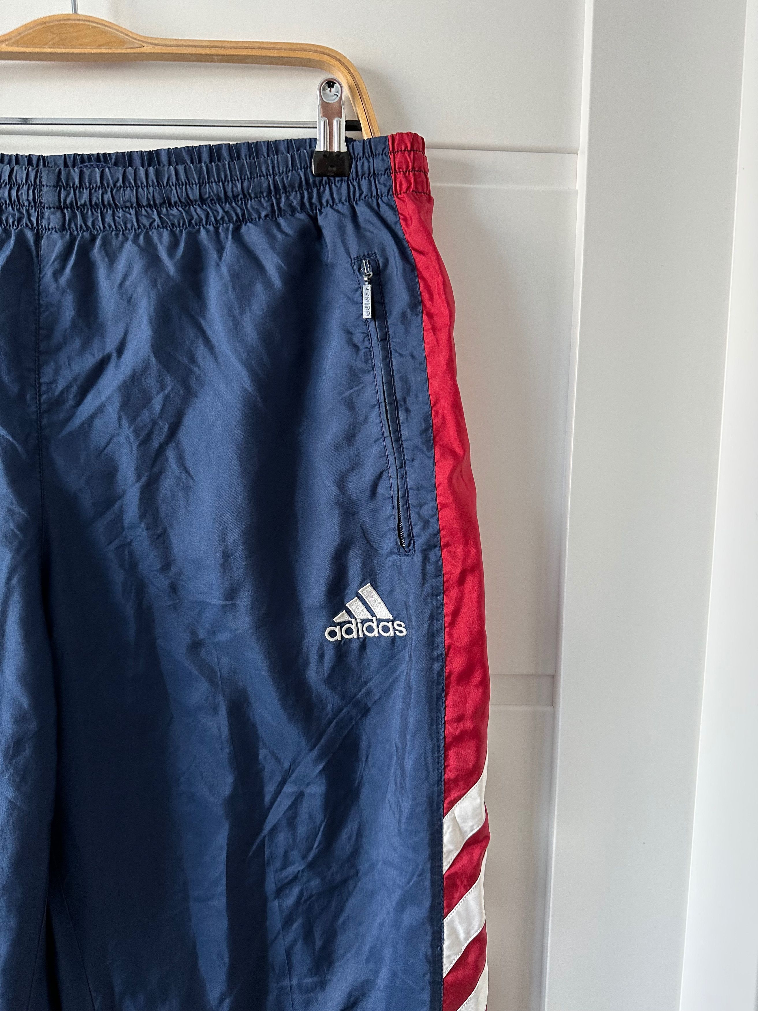 Adidas 90's ADIDAS Nylon athletic joggers pants navy Size US 33 - 2 Thumbnail