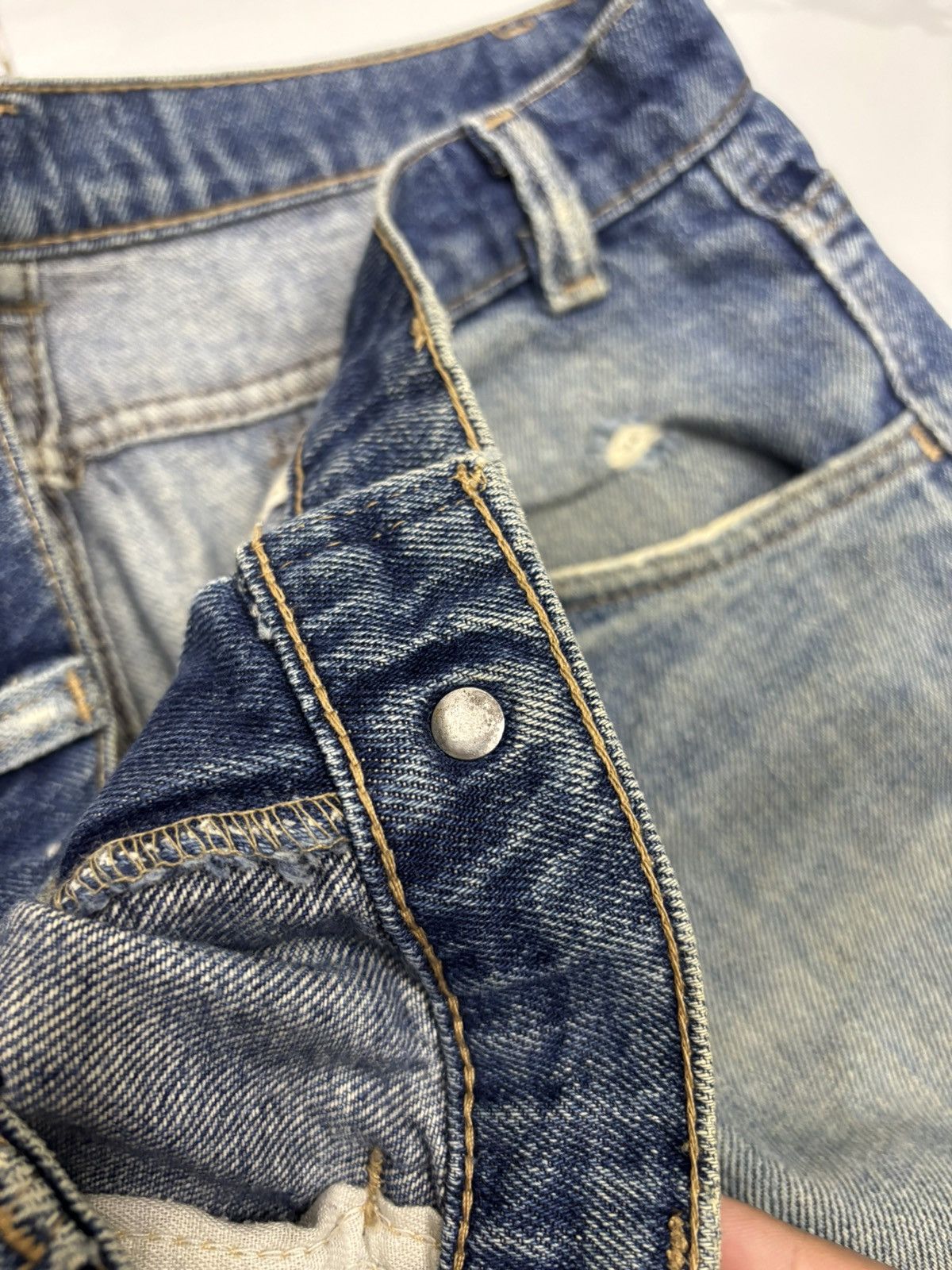 Levi's 🔥VINTAGE LEVIS ORANGE TAB WIDE JEANS DISTRESSED DENIM Size US 34 / EU 50 - 11 Thumbnail
