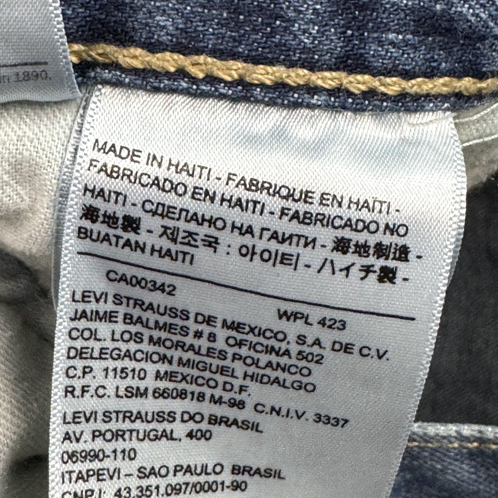 Levi's Levis 501 Jeans Mens 40x32 Blue Denim Pants Button Fly Straight Faded Work Chore Size US 40 / EU 56 - 7 Thumbnail