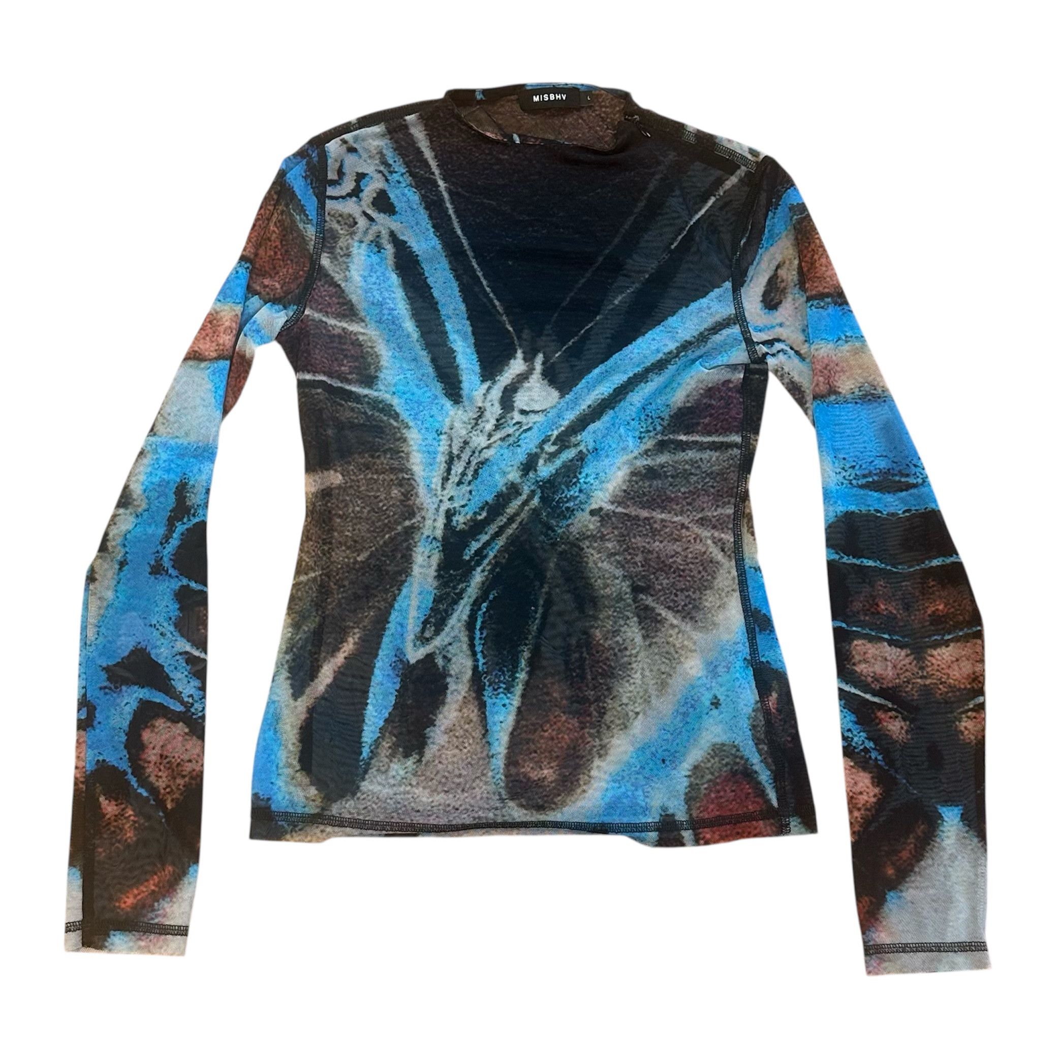 Misbhv MISBHV Butterfly Longsleeve Top in Allover Print Size US L / EU 52-54 / 3 - 1 Thumbnail