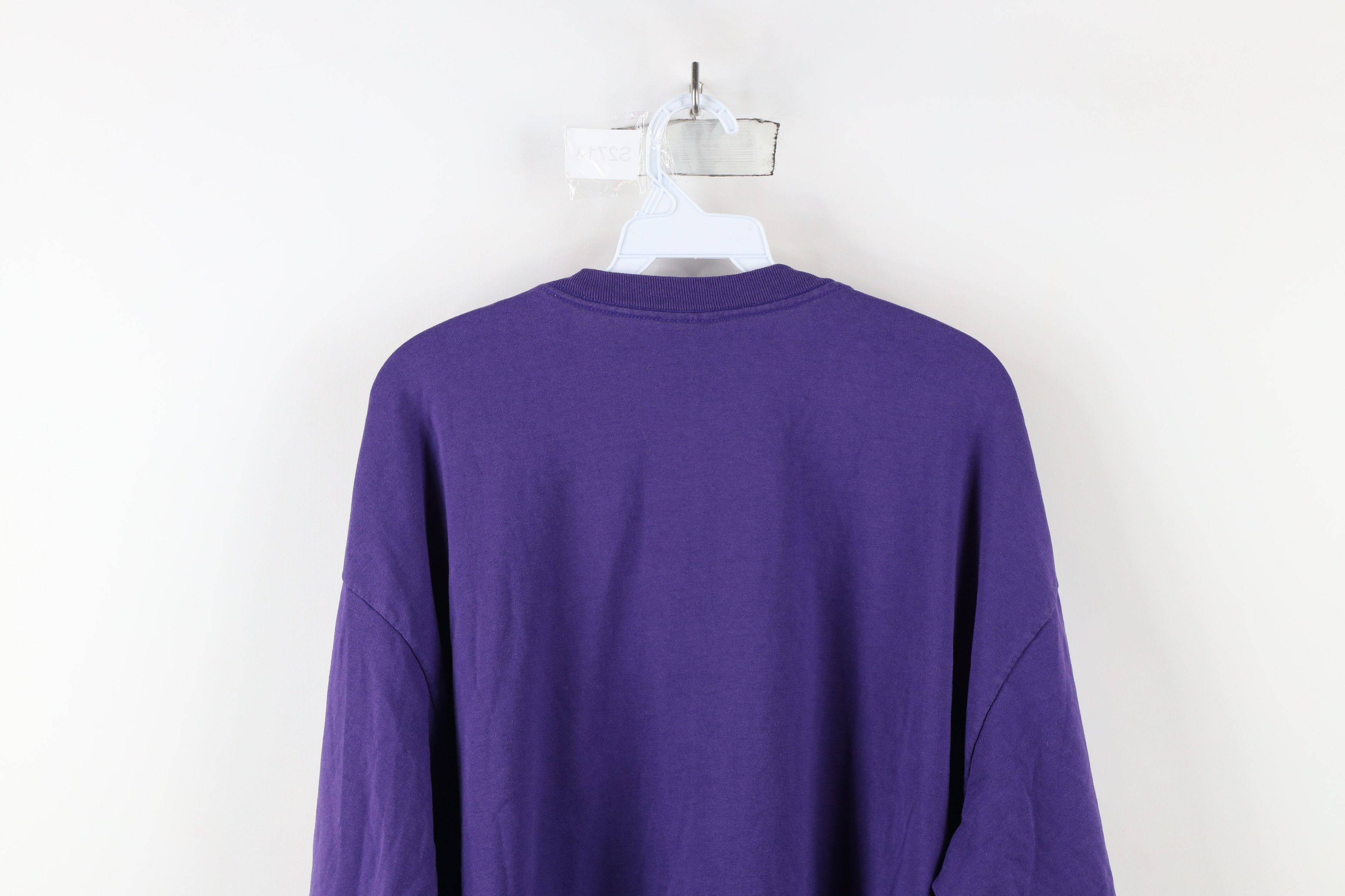 Vintage Vintage 90s Streetwear Blank Long Sleeve T-Shirt Purple Size US XXL / EU 58 / 5 - 10 Thumbnail