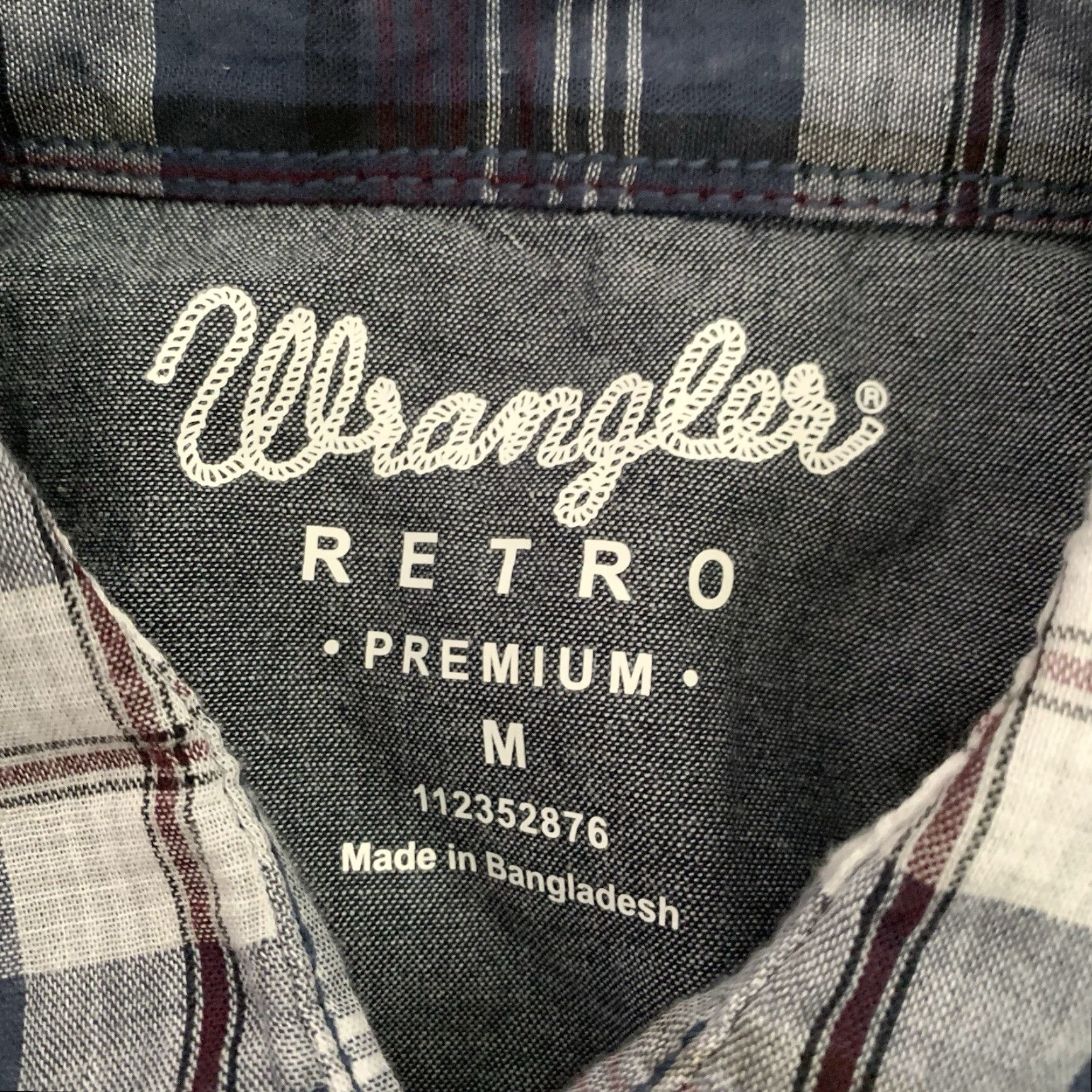 Wrangler Wrangler Retro Premium Shirt Mens Medium Blue Plaid Western Pearl Snap Cowboy Shirt Size US M / EU 48-50 / 2 - 2 Thumbnail