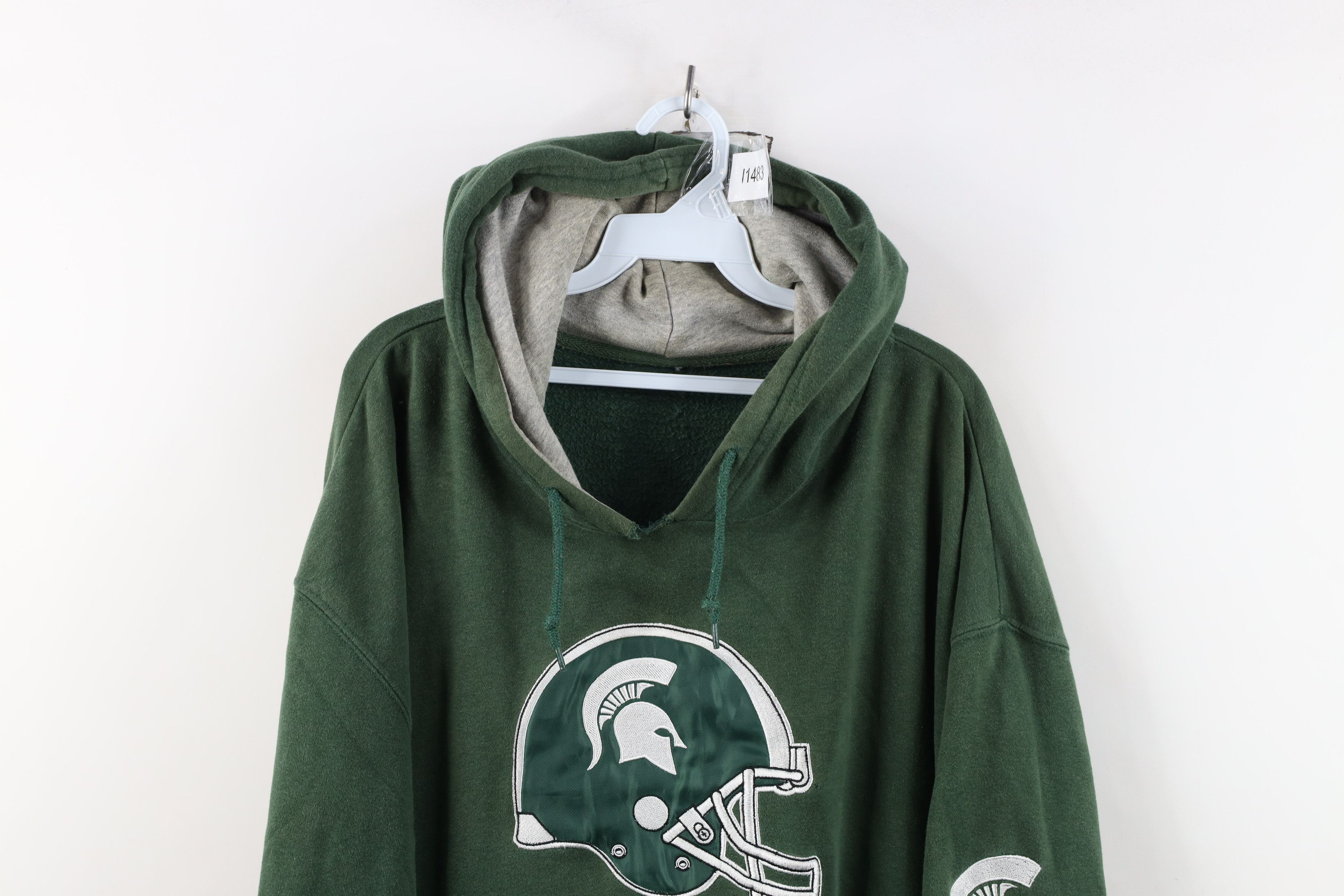 Vintage Vintage 90s Y2K Michigan State University Football Hoodie Size US XXL / EU 58 / 5 - 2 Thumbnail