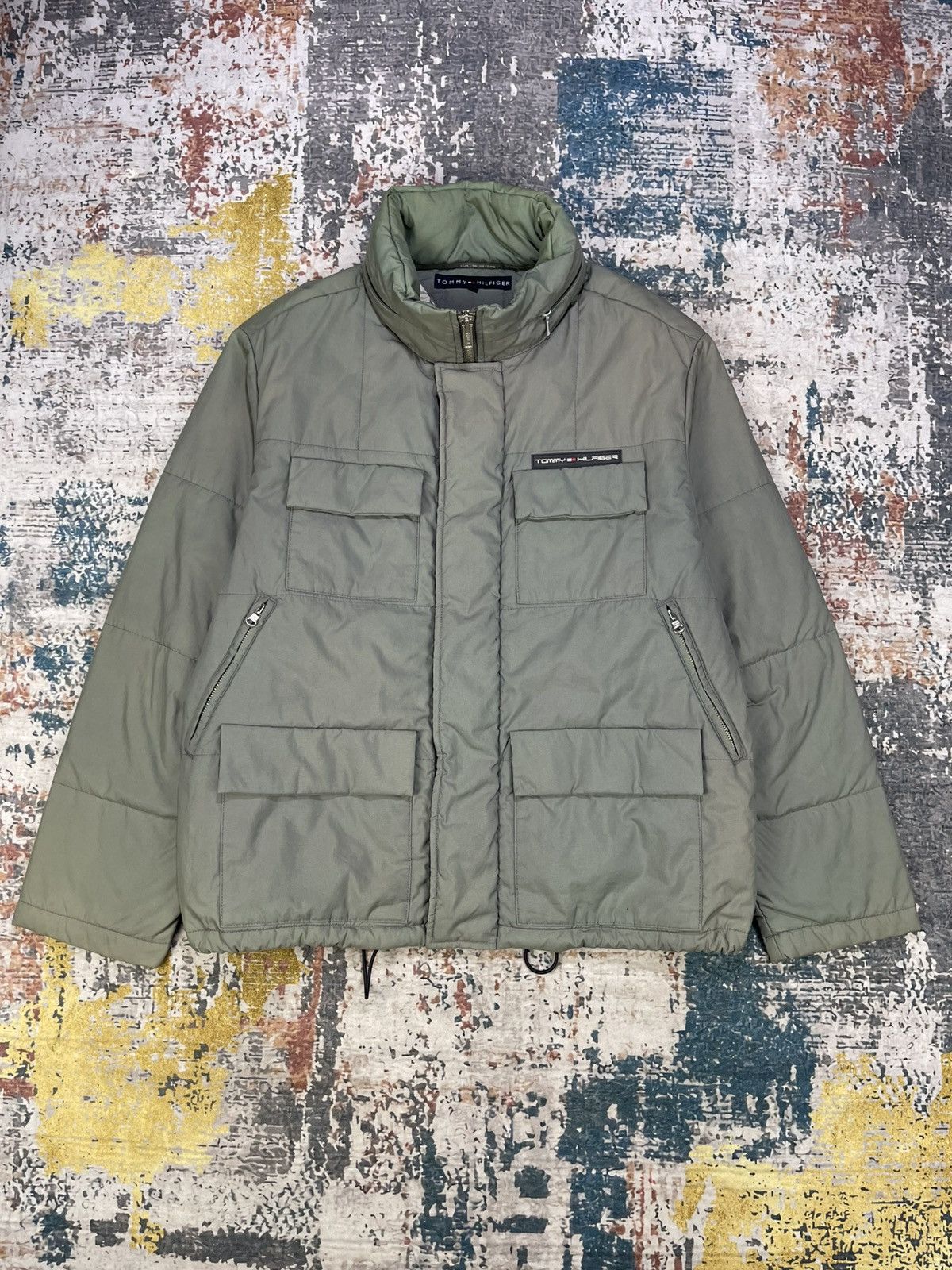 Tommy Hilfiger Vtg Y2k Tommy Hilfiger Multi Pocket Down Jacket Size US L / EU 52-54 / 3 - 3 Thumbnail