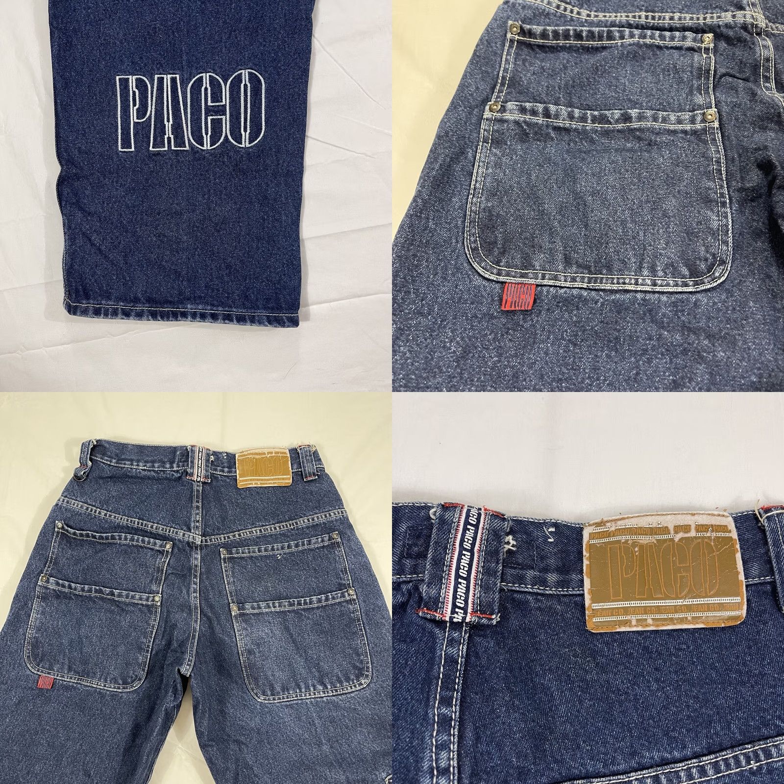 Vintage VINTAGE PACO Jeans Pants Baggy Wide-Leg 32x32 Denim Blue 90s Punk Grunge Hip Hop Unisex Adults Mens Womens Size US 32 / EU 48 - 9 Thumbnail