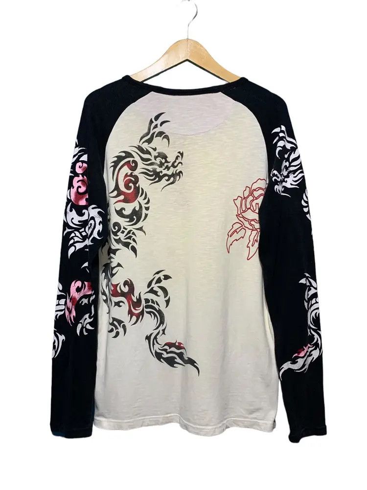 Vintage 2000s DBLD JAPAN tribal dragon tatto sukajan longsleeve Size US L / EU 52-54 / 3 - 8 Thumbnail